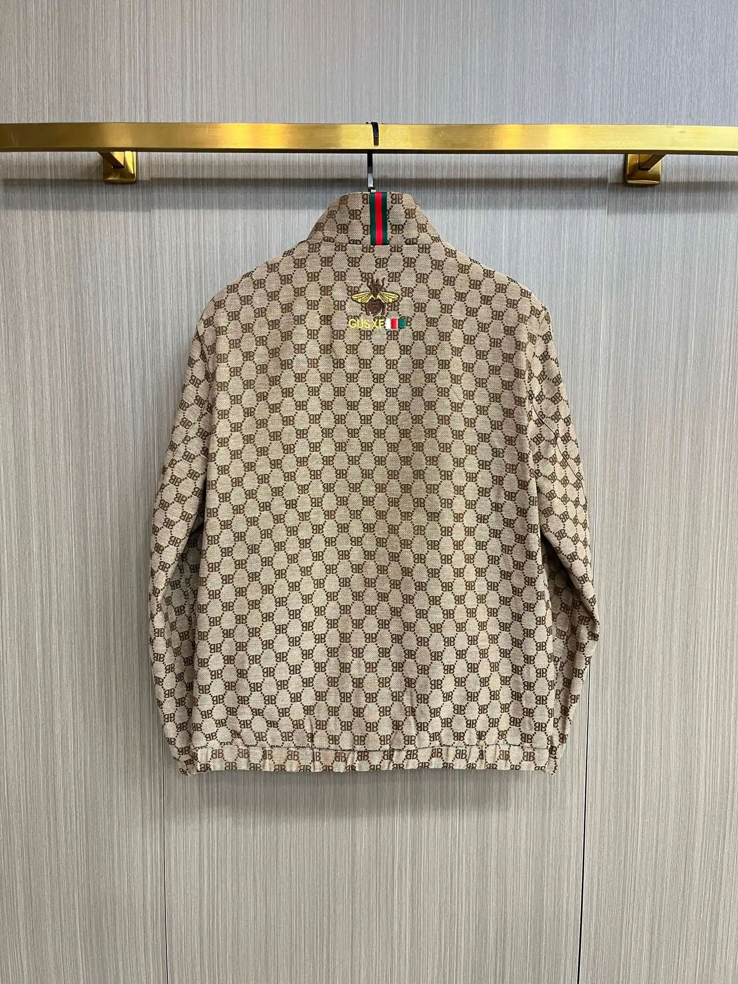 Monogram Print Zip-Up Jacket with Packable Hood D34014327 — view 2