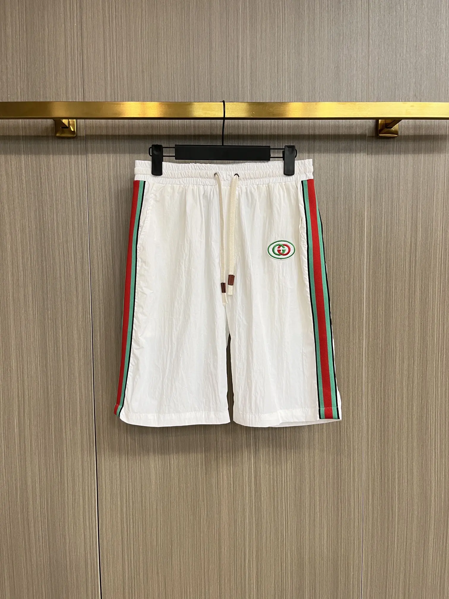 Web-Stripe Hooded Windbreaker and Shorts Set D34014547 — view 3