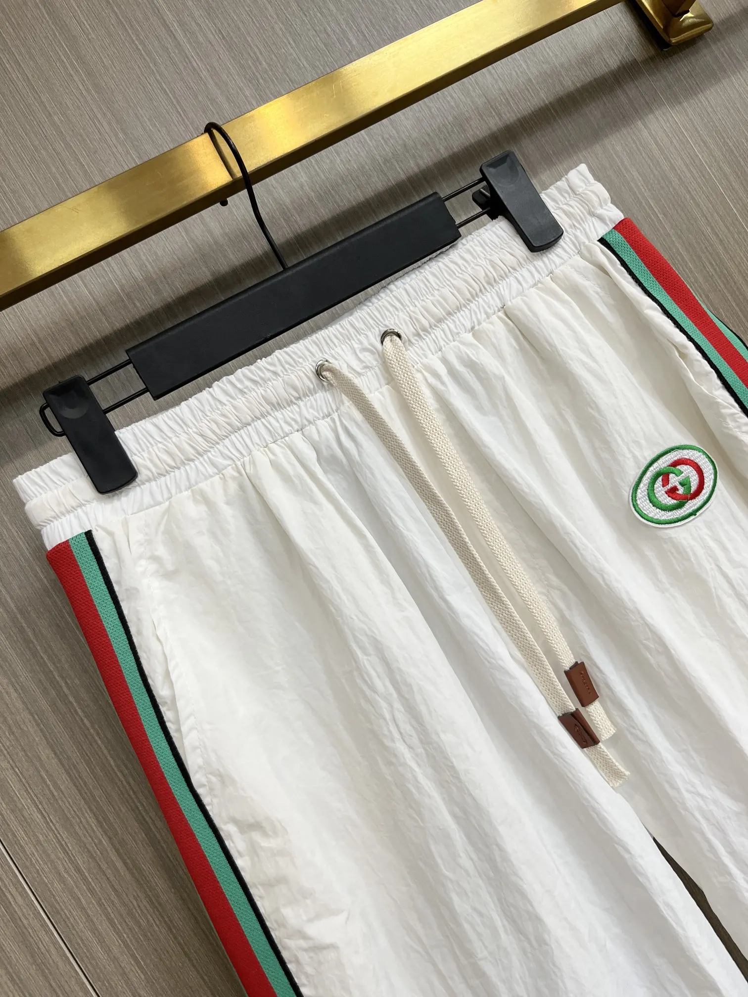 Web-Stripe Hooded Windbreaker and Shorts Set D34014547 — view 9