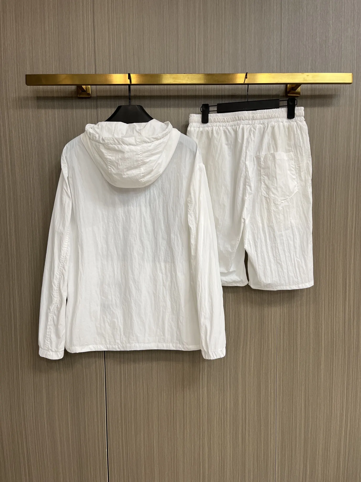 Logo-Print Hooded Windbreaker and Shorts Set D34014561 — view 2
