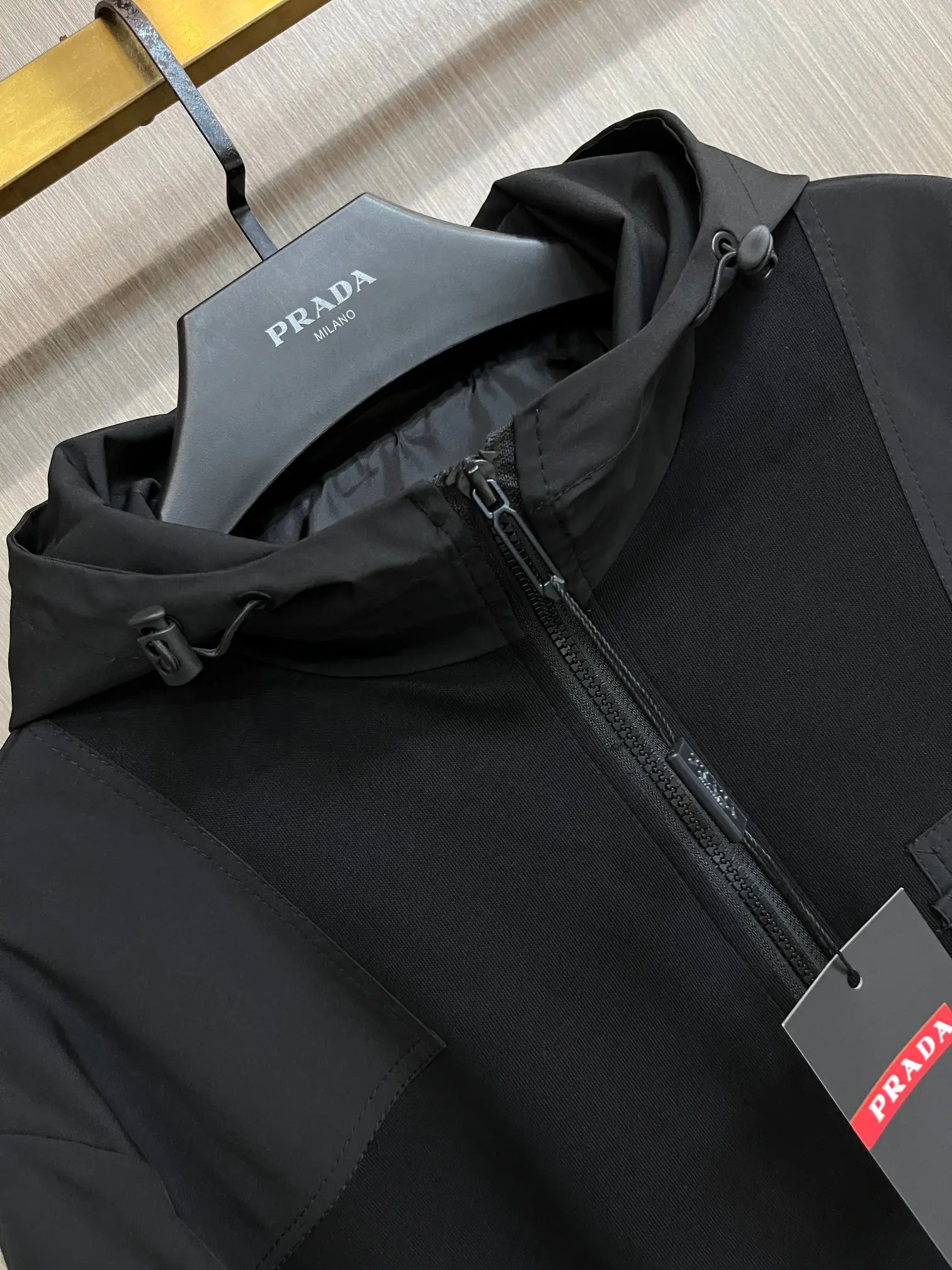 Logo-Appliqué Hooded Shell Jacket D34014315 — view 3