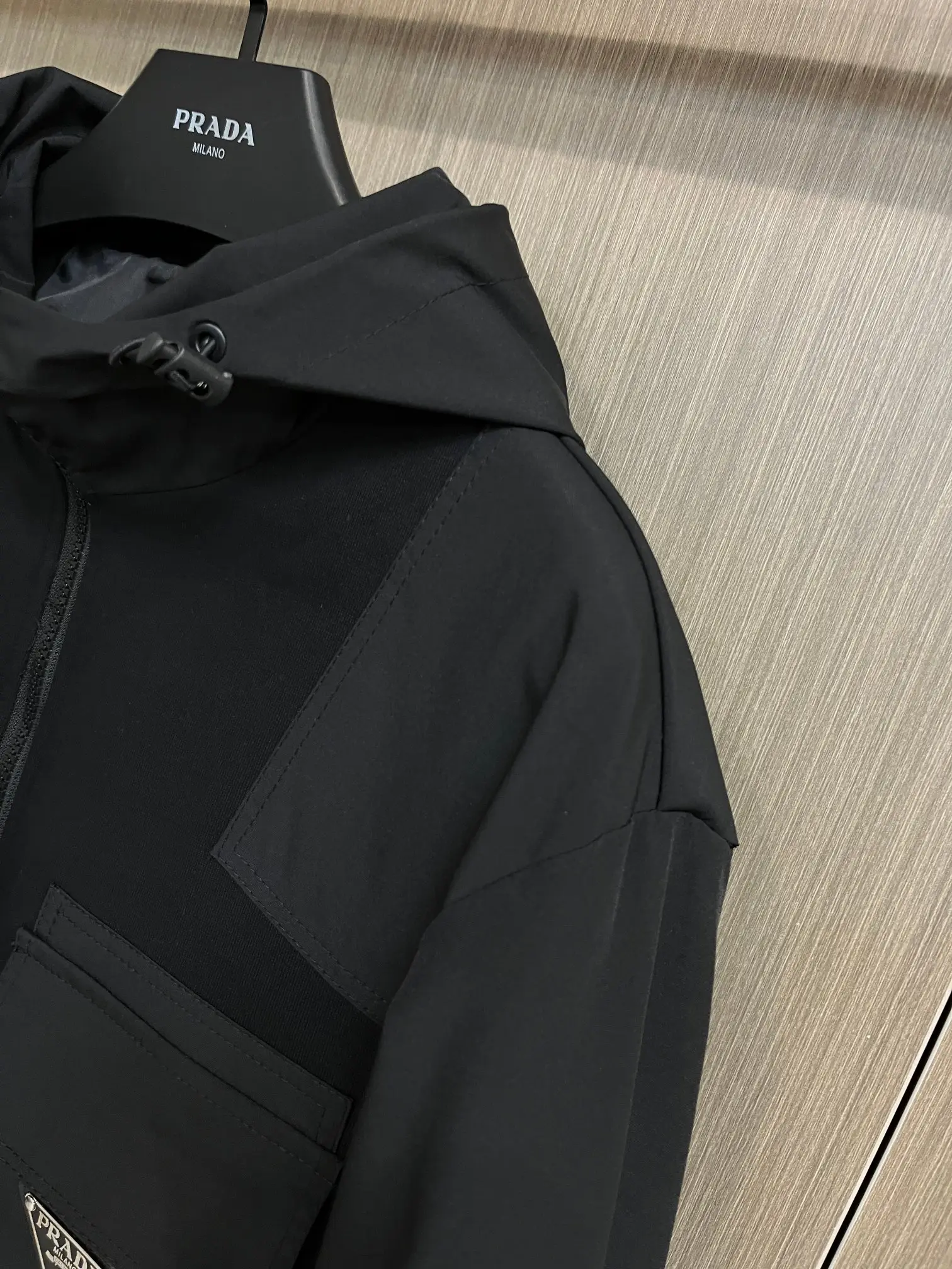Logo-Appliqué Hooded Shell Jacket D34014315 — view 5