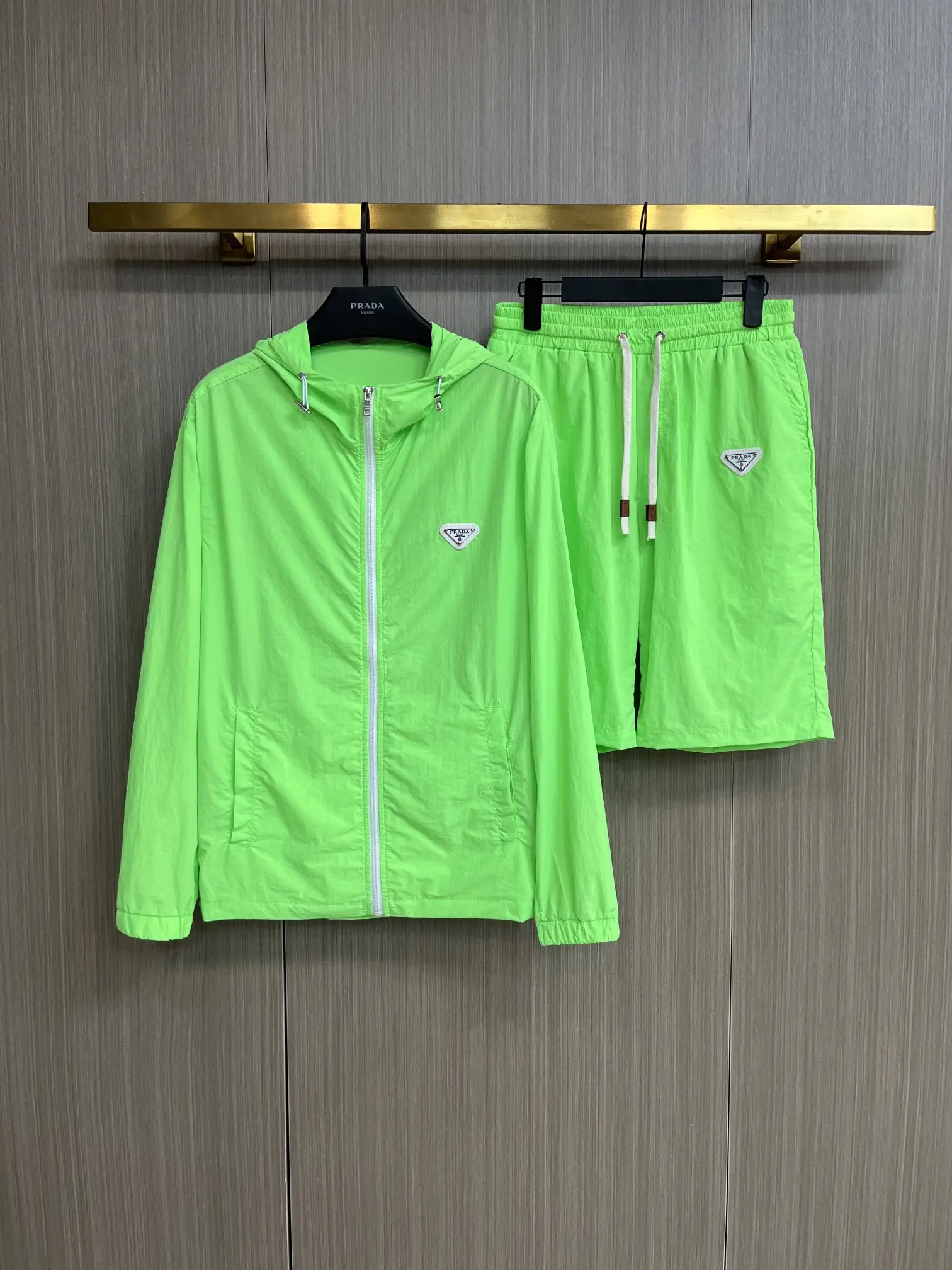Logo-Appliqué Hooded Jacket and Shorts Set D34014551