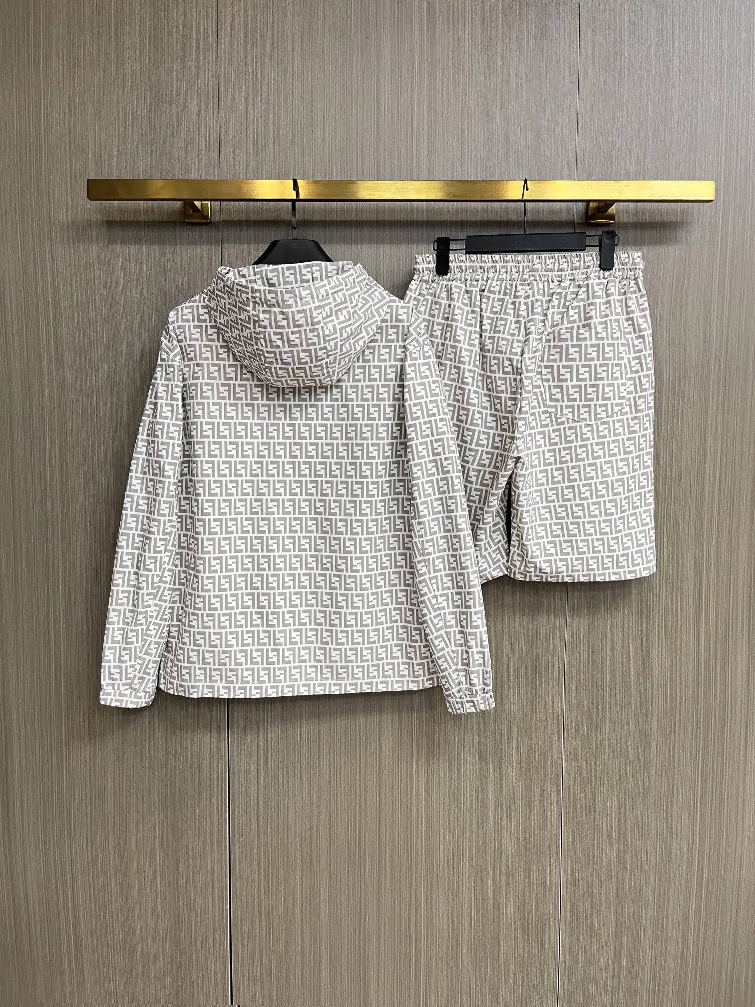 Monogram Print Hooded Jacket and Shorts Set D34014542 — view 2
