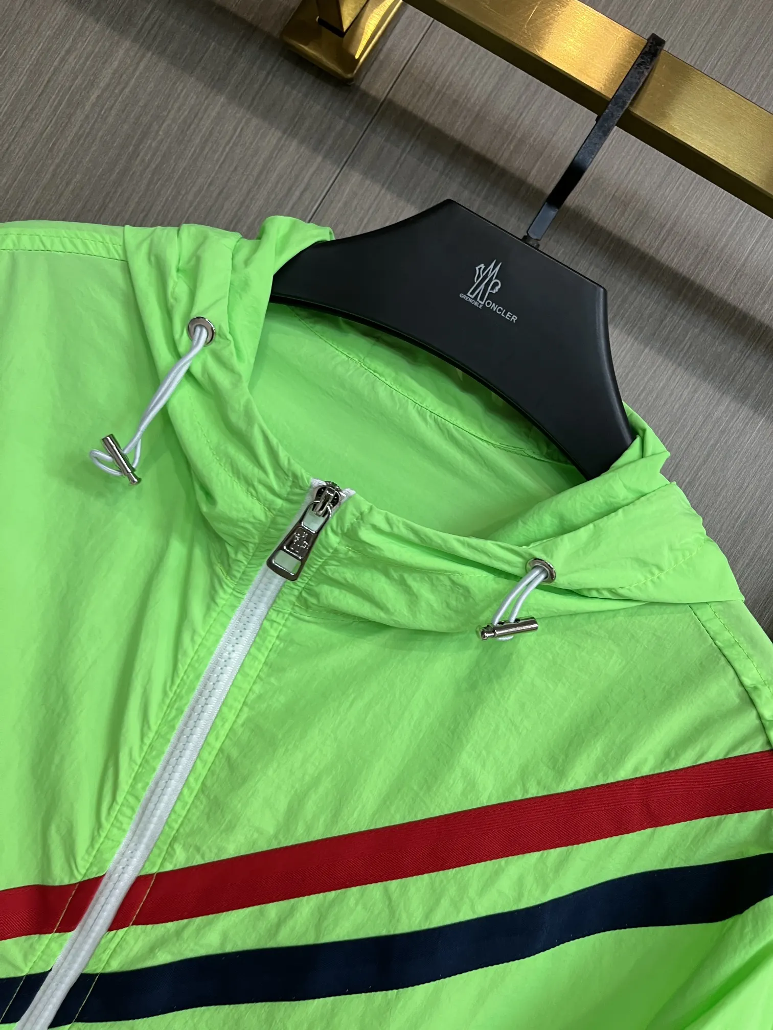 Moncler Striped Hooded Windbreaker and Shorts Set D34014539 — view 10
