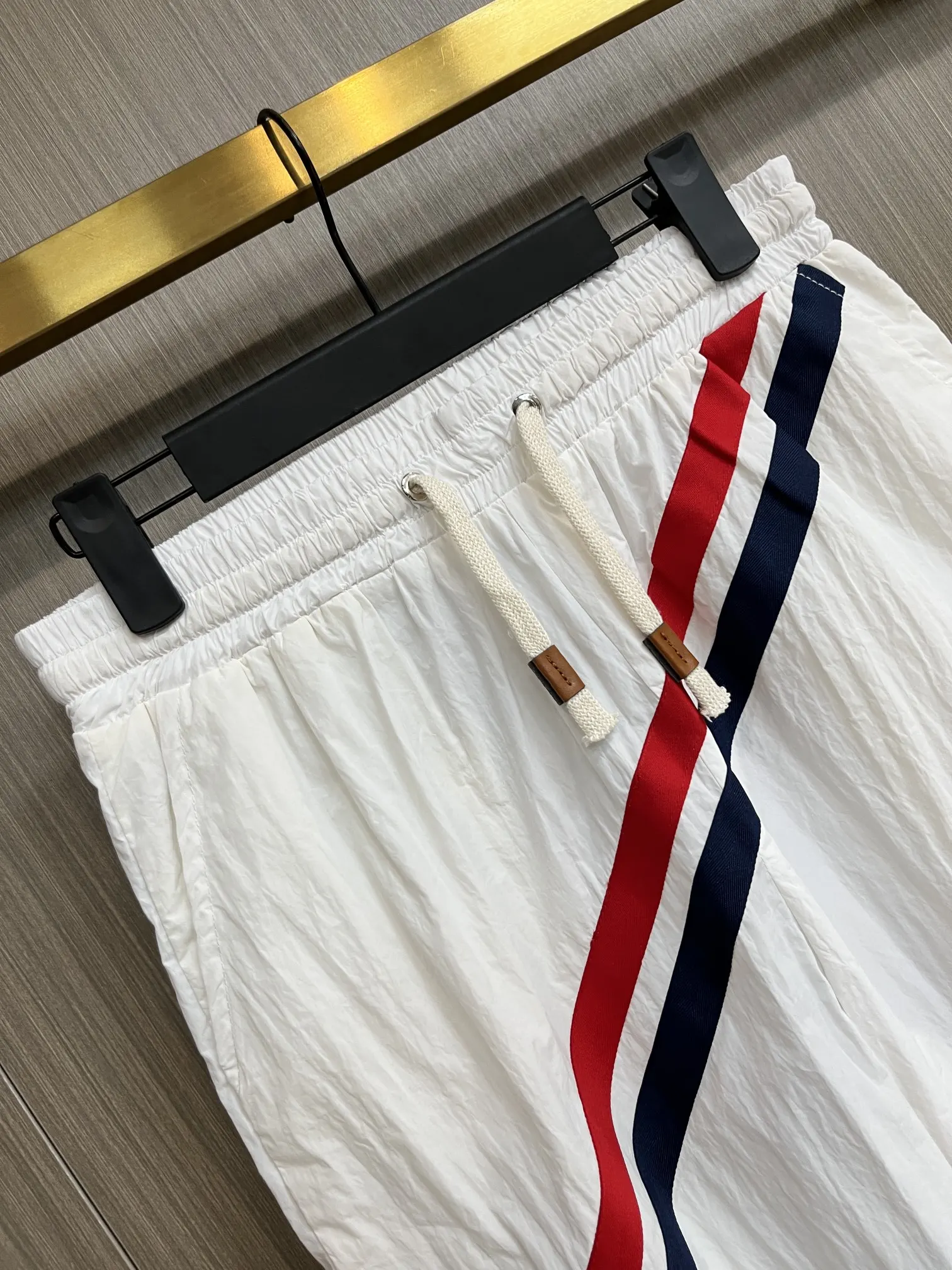 Striped Hooded Windbreaker and Shorts Set D34014549 — view 6