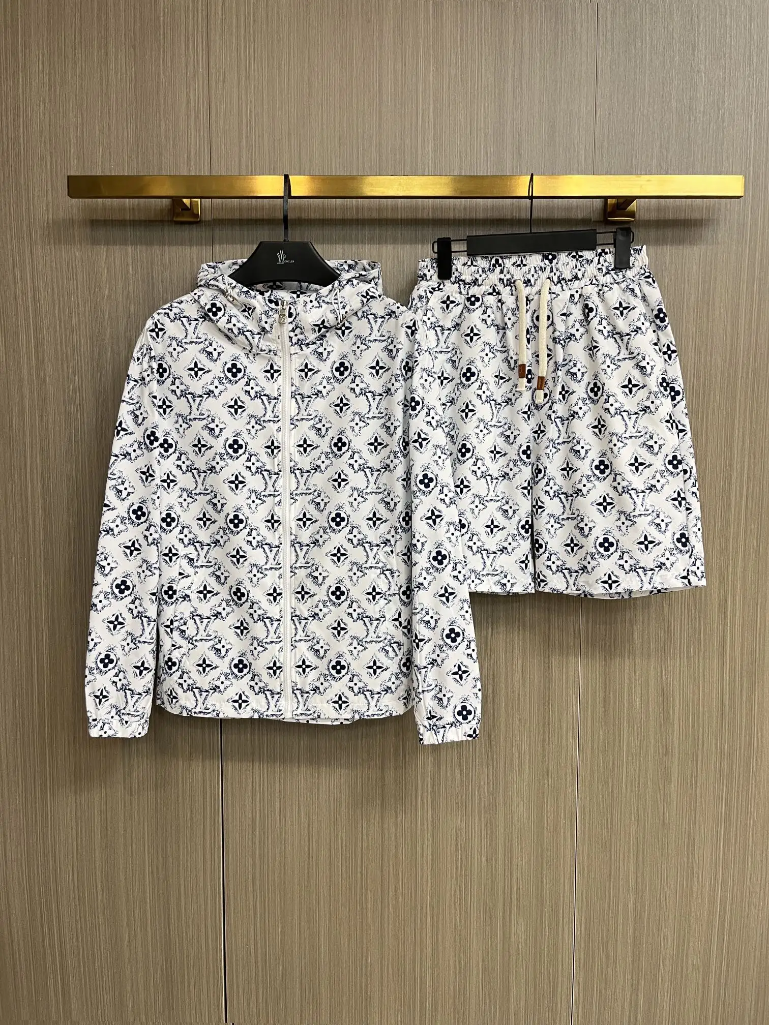 Monogram Print Windbreaker and Shorts Set D34014537