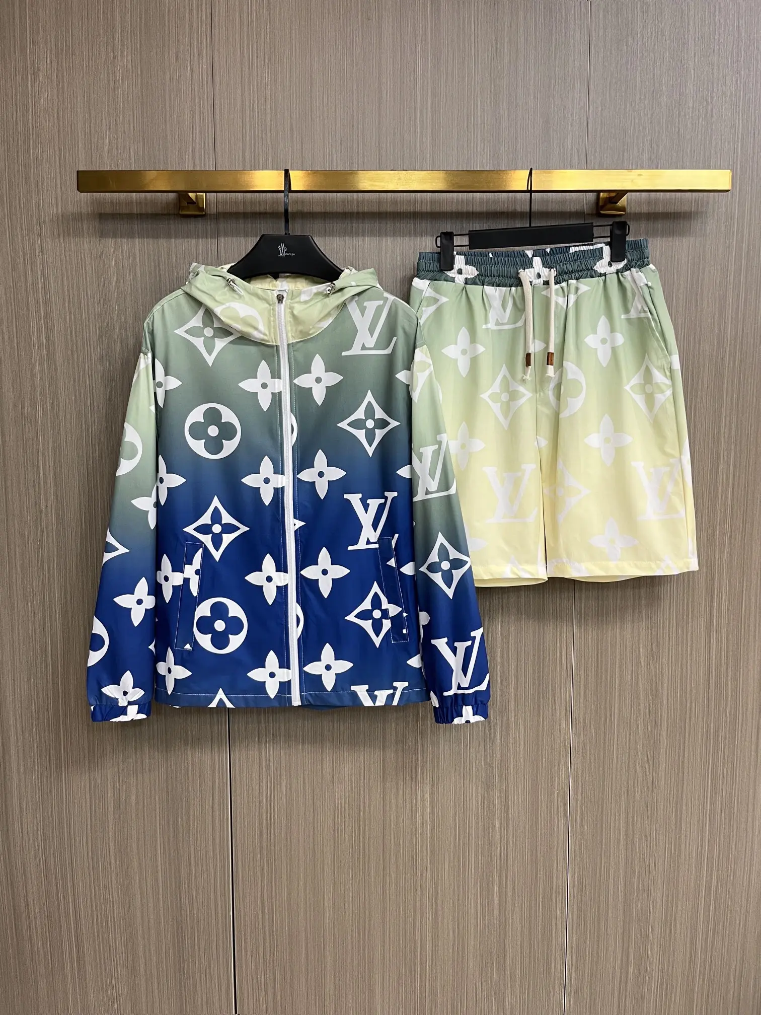 Monogram Gradient Hooded Windbreaker and Shorts Set D34014540