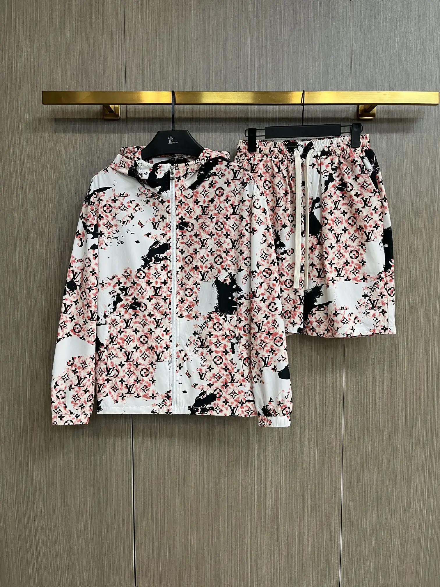 Monogram Print Windbreaker and Shorts Set D34014544