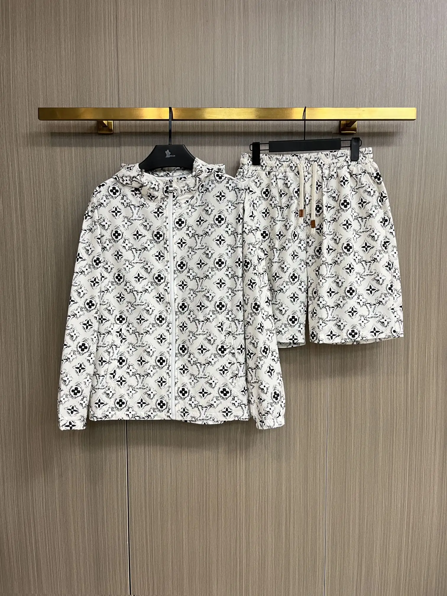 Monogram Print Windbreaker and Shorts Set D34014538