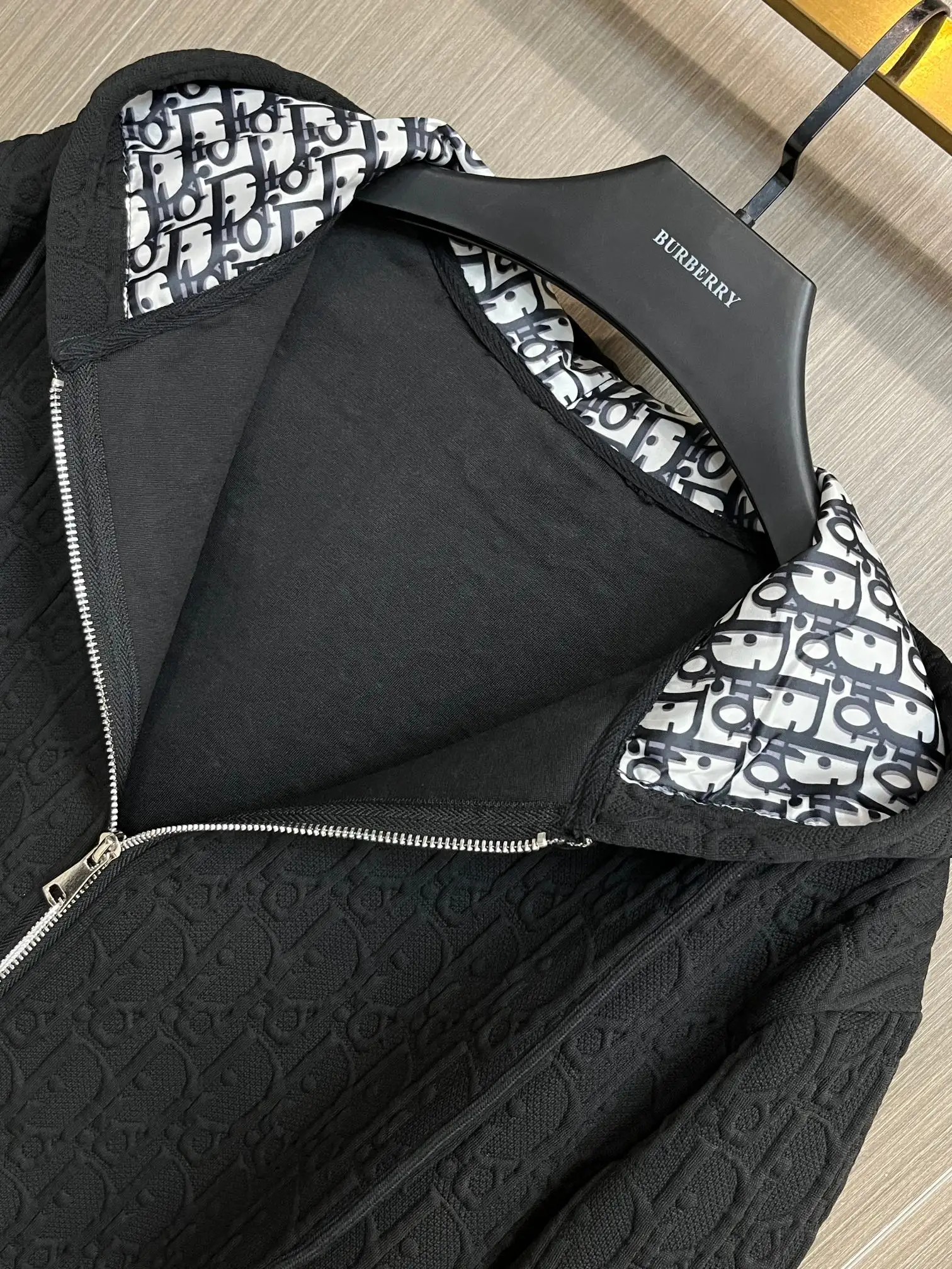 Oblique Jacquard Zip-Up Hooded Jacket D34014320 — view 4