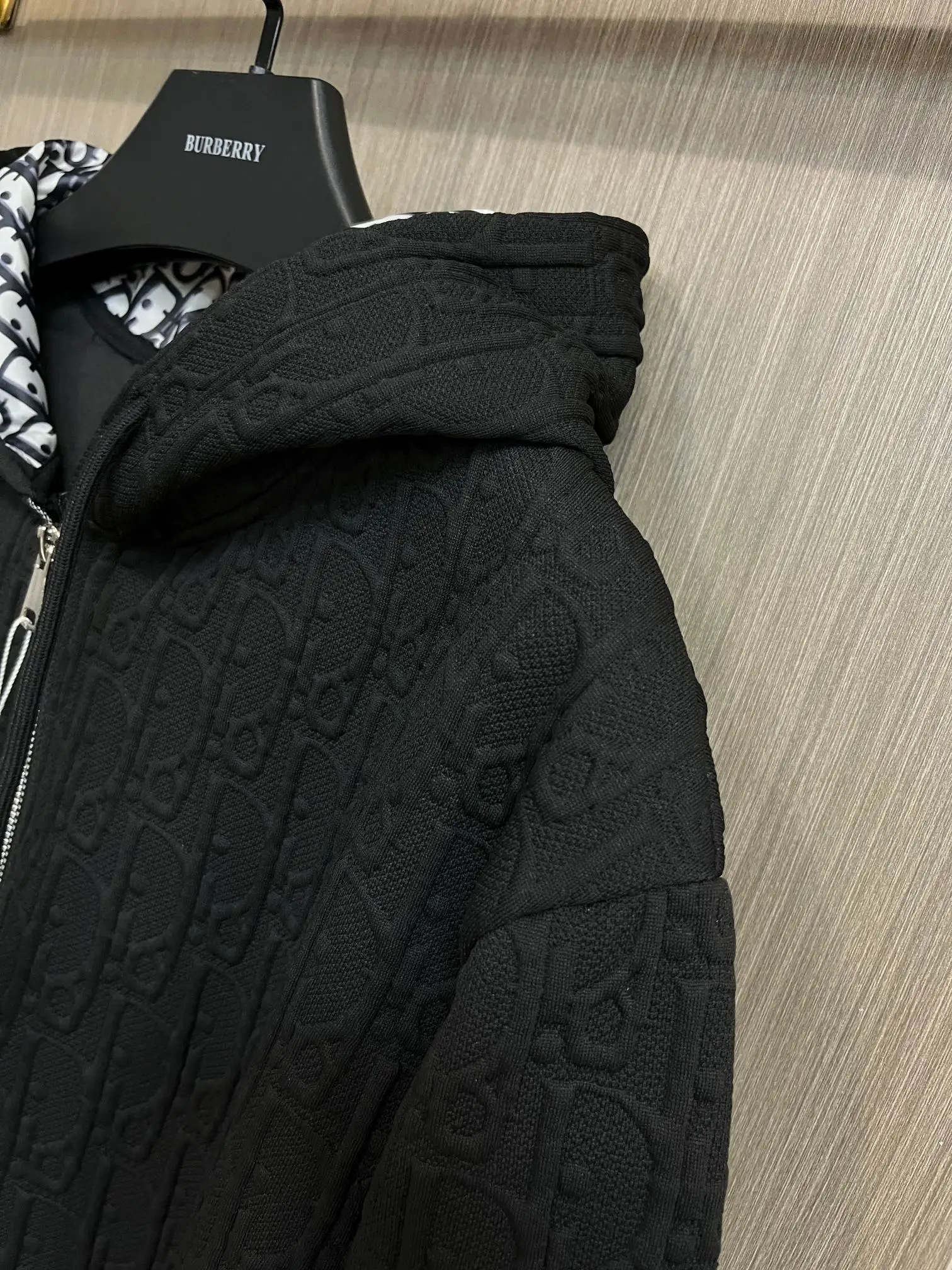 Oblique Jacquard Zip-Up Hooded Jacket D34014320 — view 5