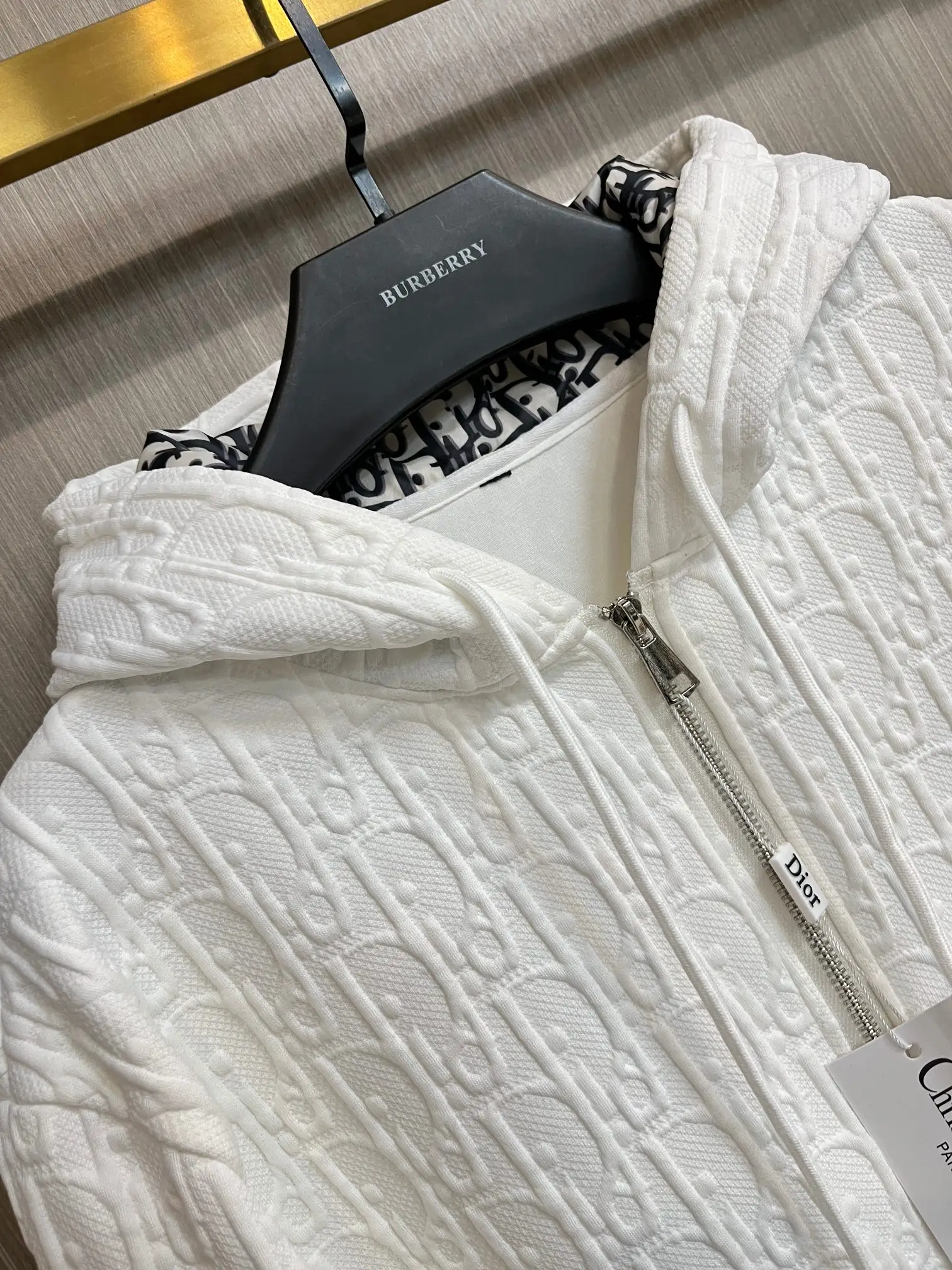 Oblique Jacquard Zip-Up Hoodie D34014321 — view 3