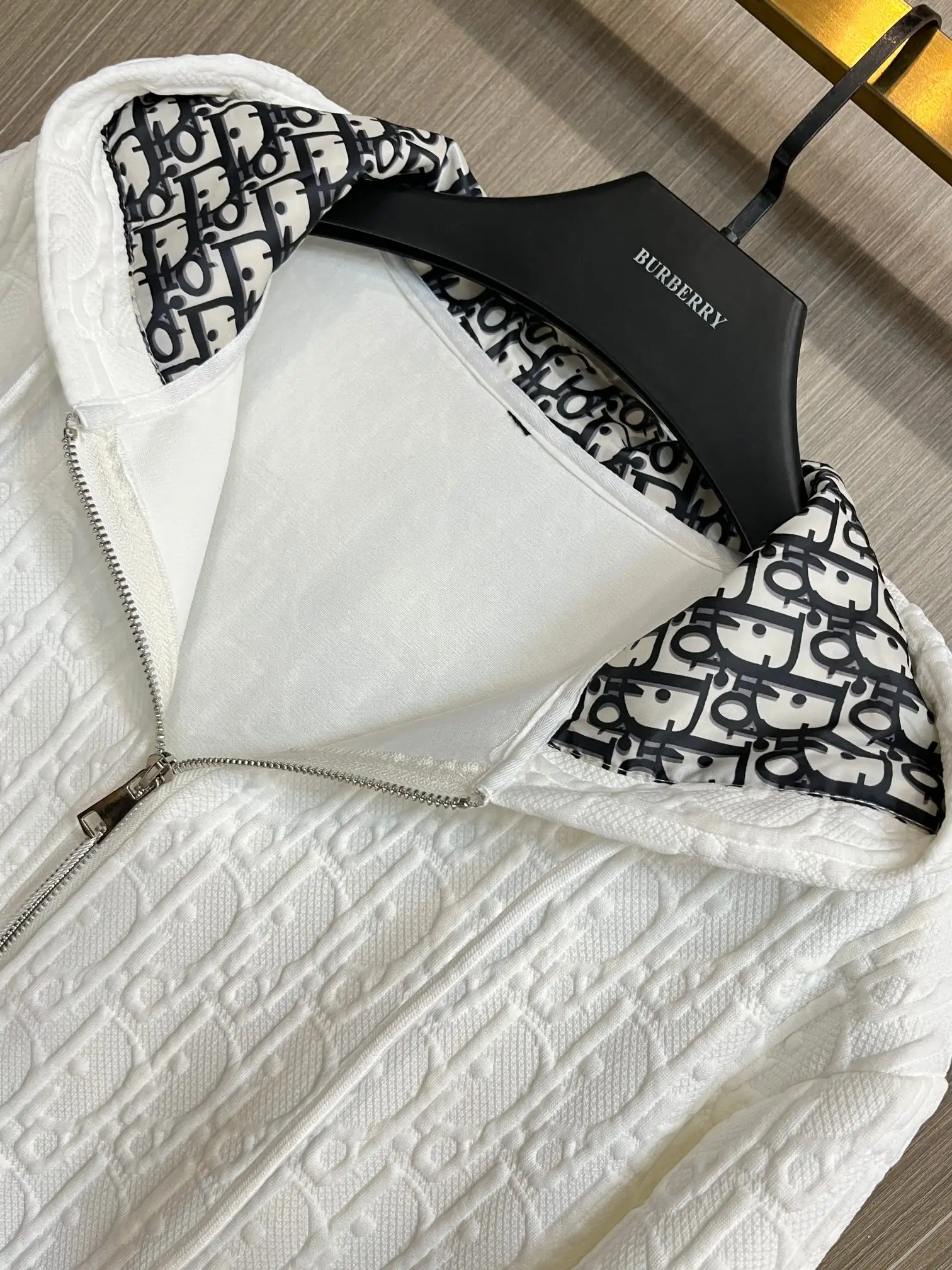 Oblique Jacquard Zip-Up Hoodie D34014321 — view 5