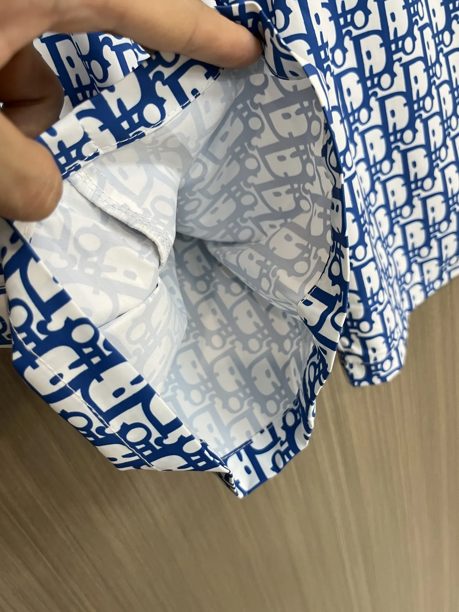 Oblique Print Hooded Jacket and Shorts Set D34014558 — view 6