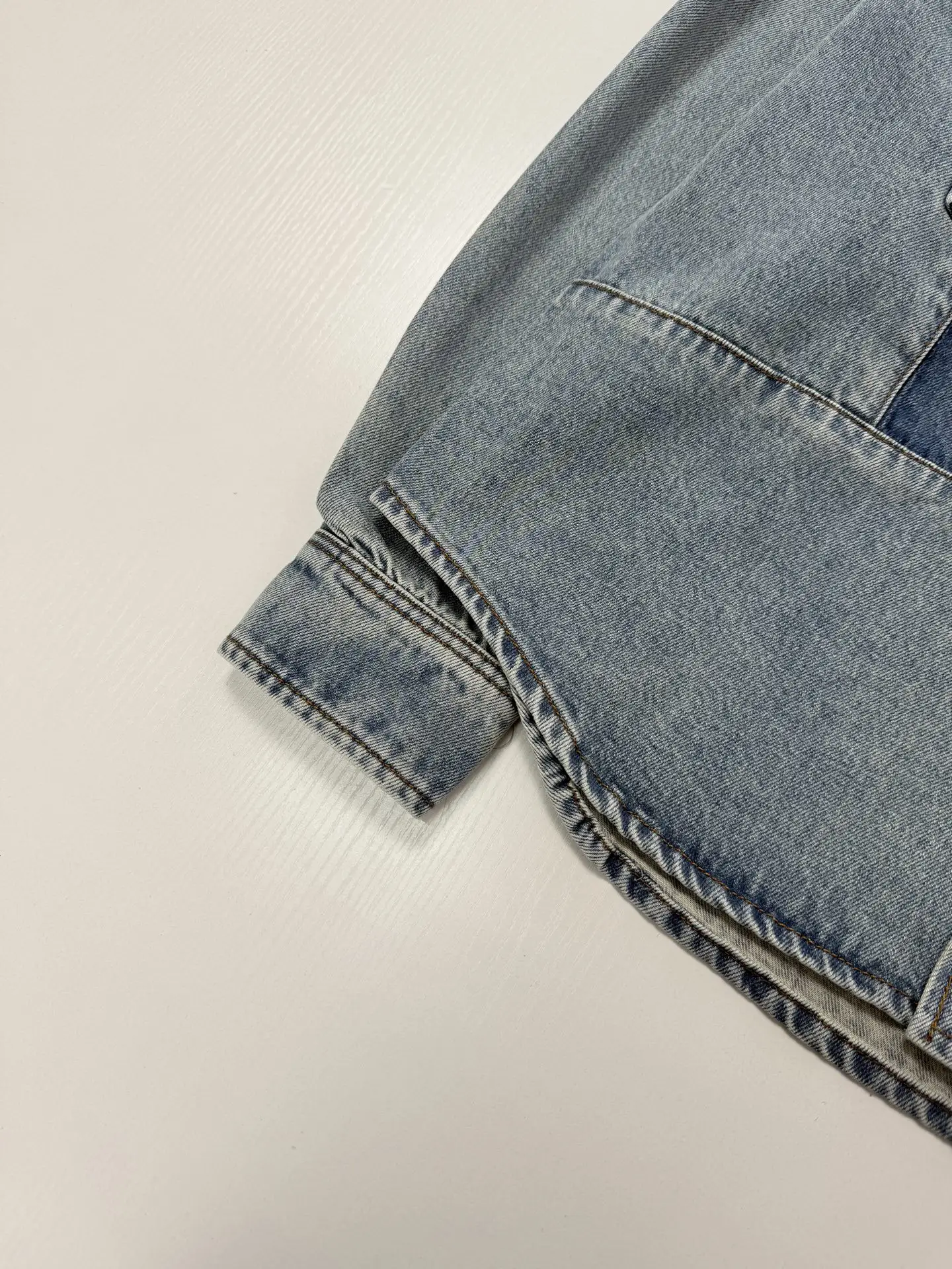 Monogram Patchwork Distressed Denim Shirt D34020728 — view 7