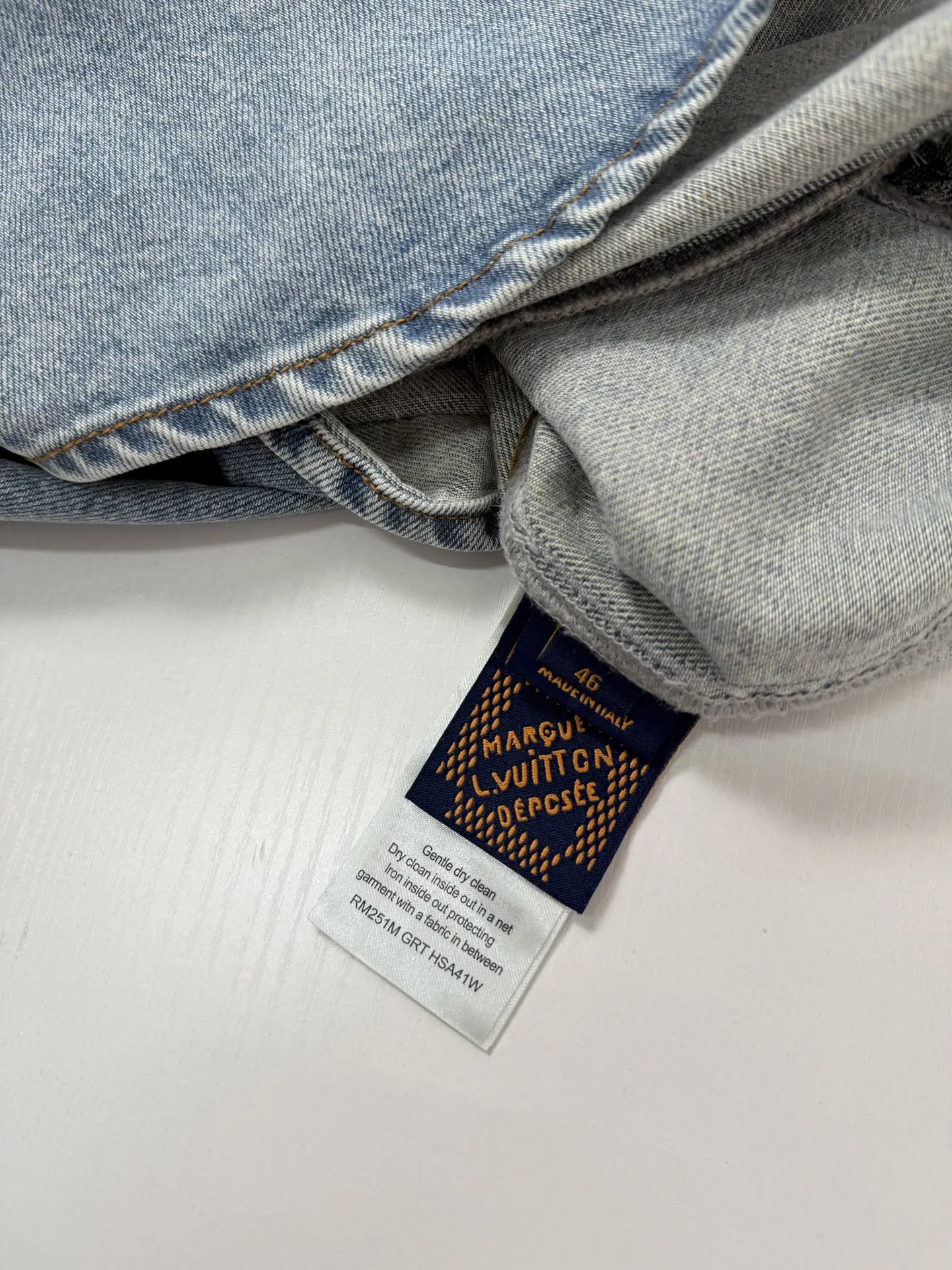 Monogram Patchwork Distressed Denim Shirt D34020728 — view 10