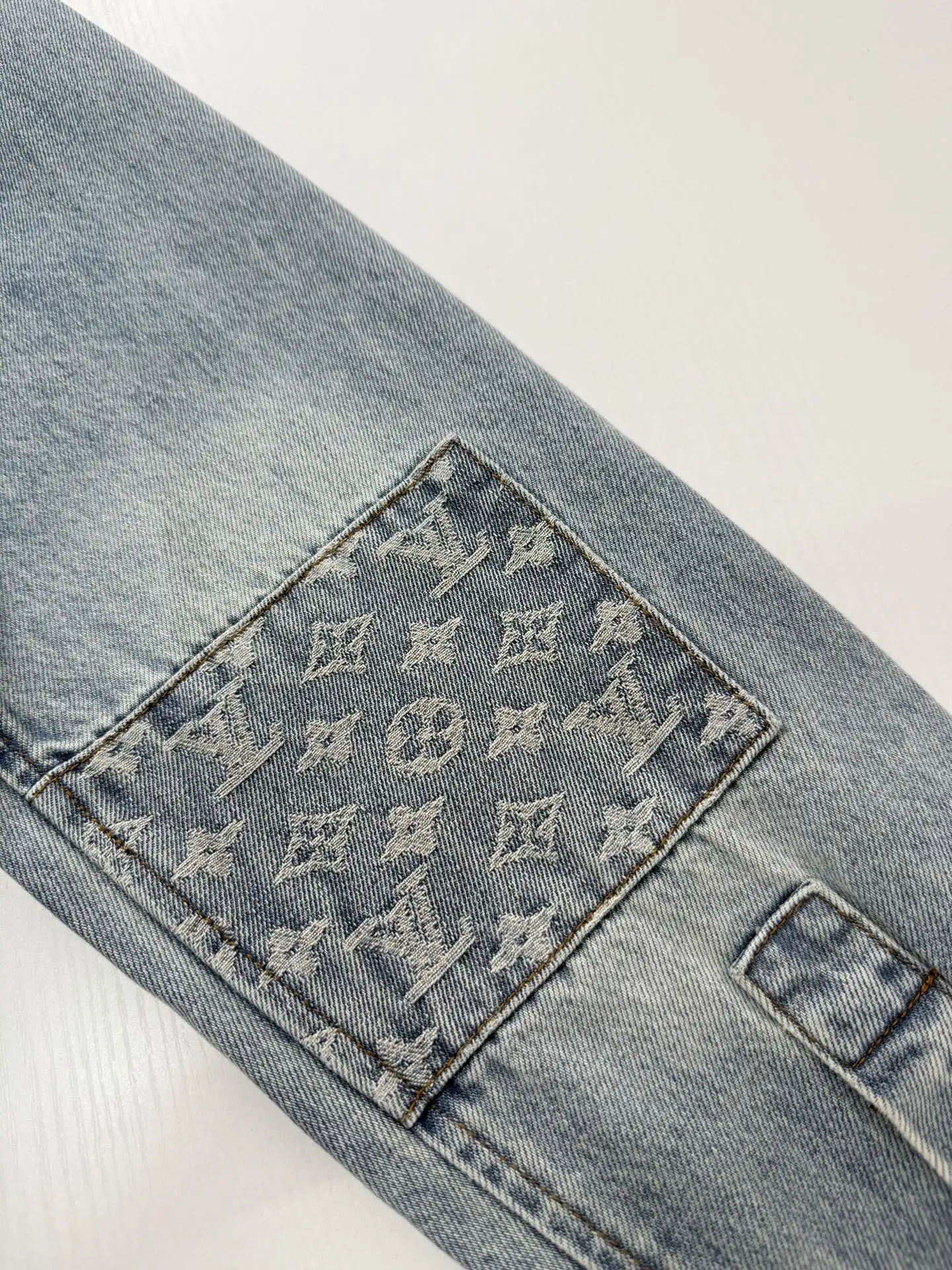 Monogram Patchwork Distressed Denim Shirt D34020728 — view 11