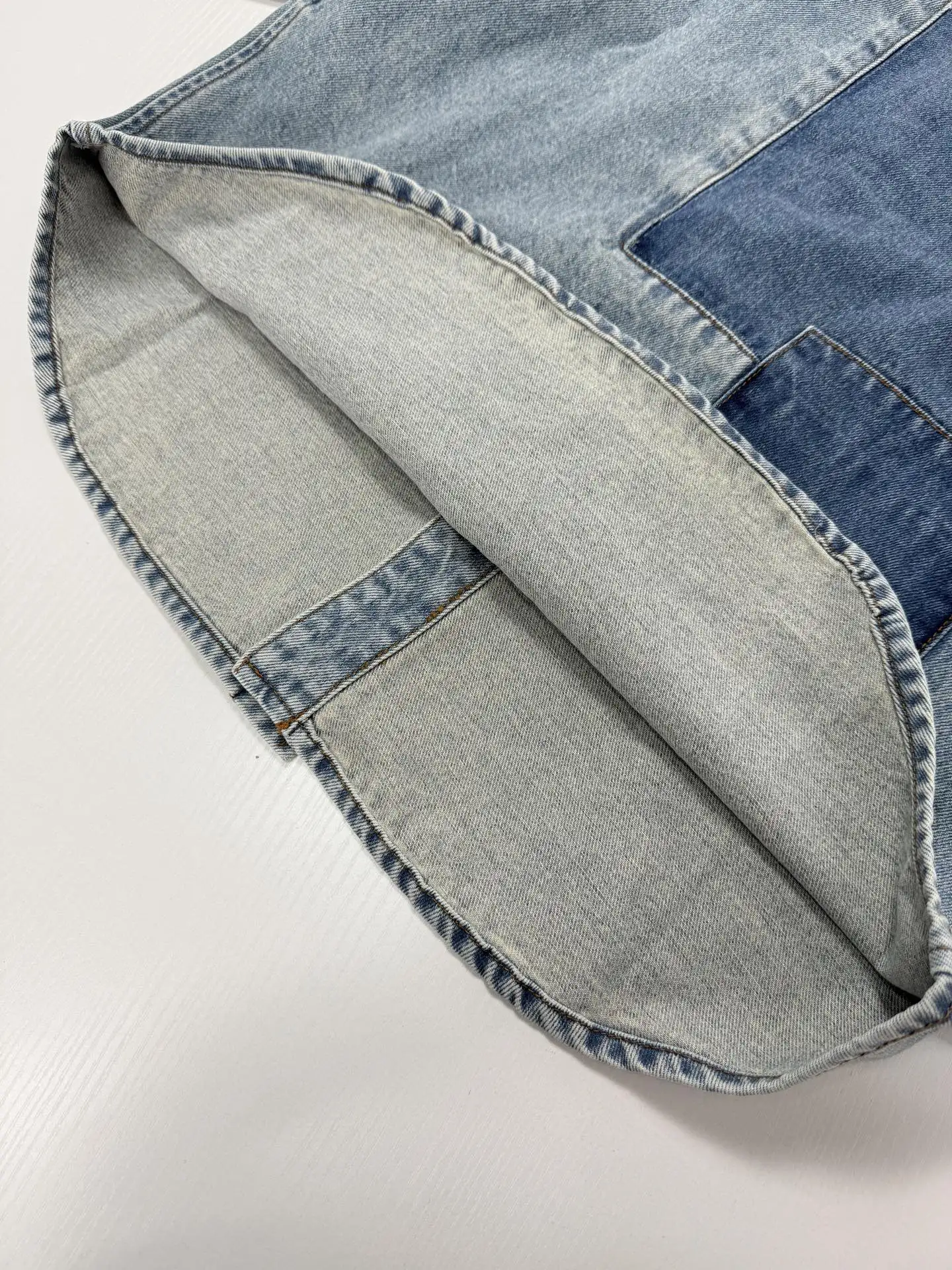 Monogram Patchwork Distressed Denim Shirt D34020728 — view 12