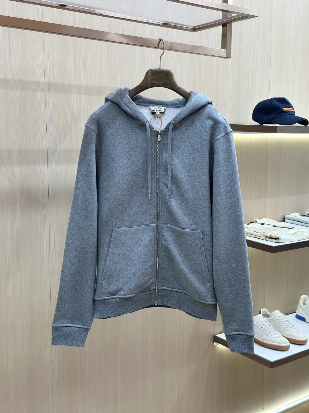 Equestrian Patch Zip-Up Hoodie D34019272