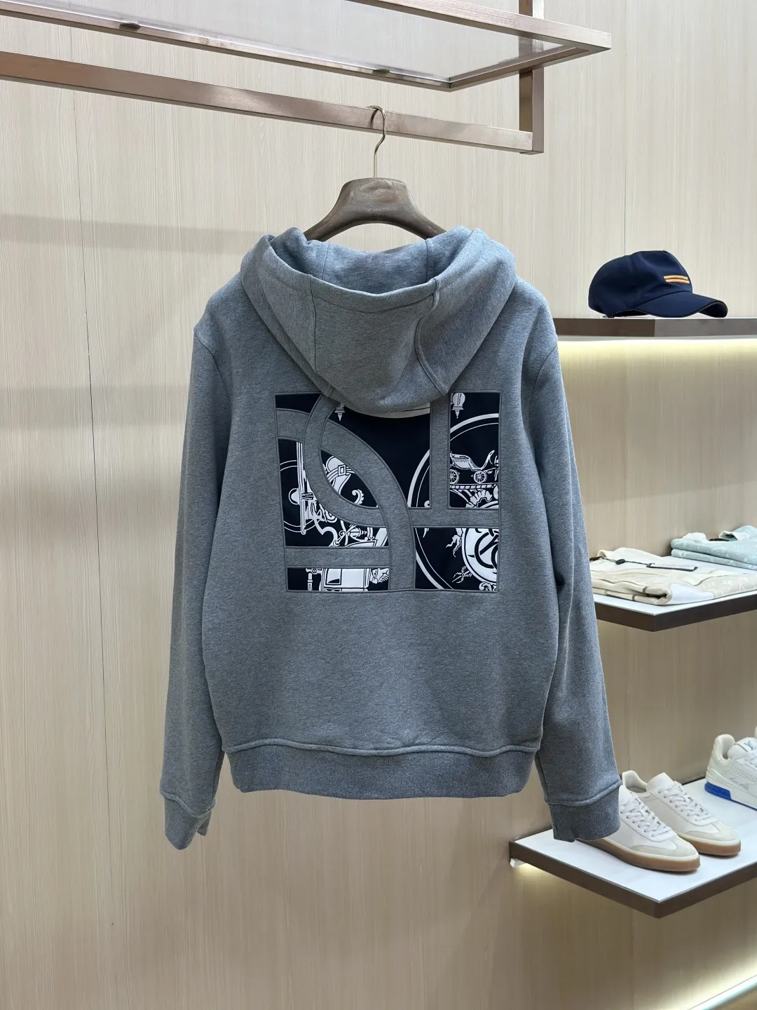 Equestrian Patch Zip-Up Hoodie D34019272 — view 2