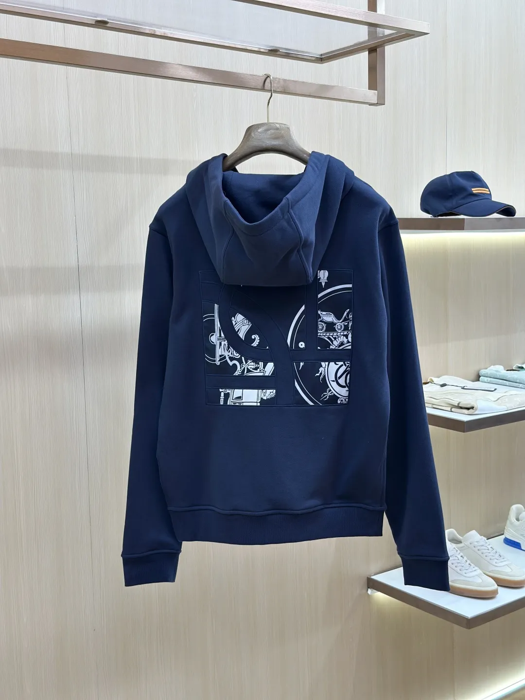 Embroidered Patch Zip-Up Hoodie D34019273 — view 2