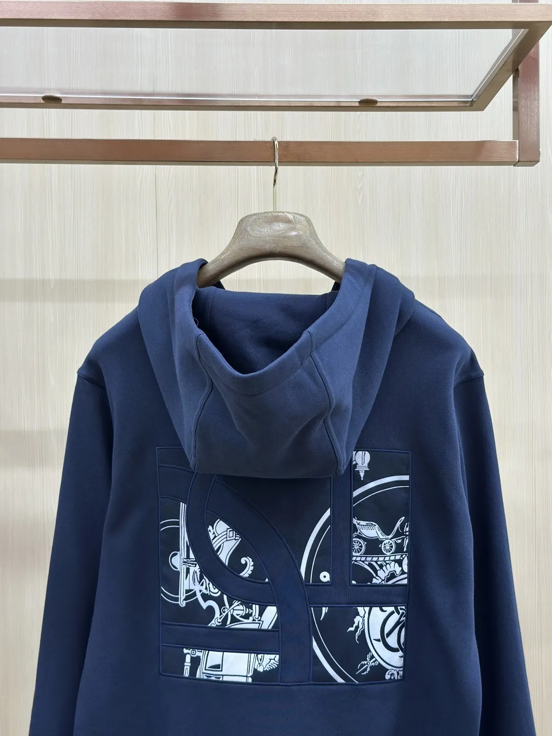 Embroidered Patch Zip-Up Hoodie D34019273 — view 9