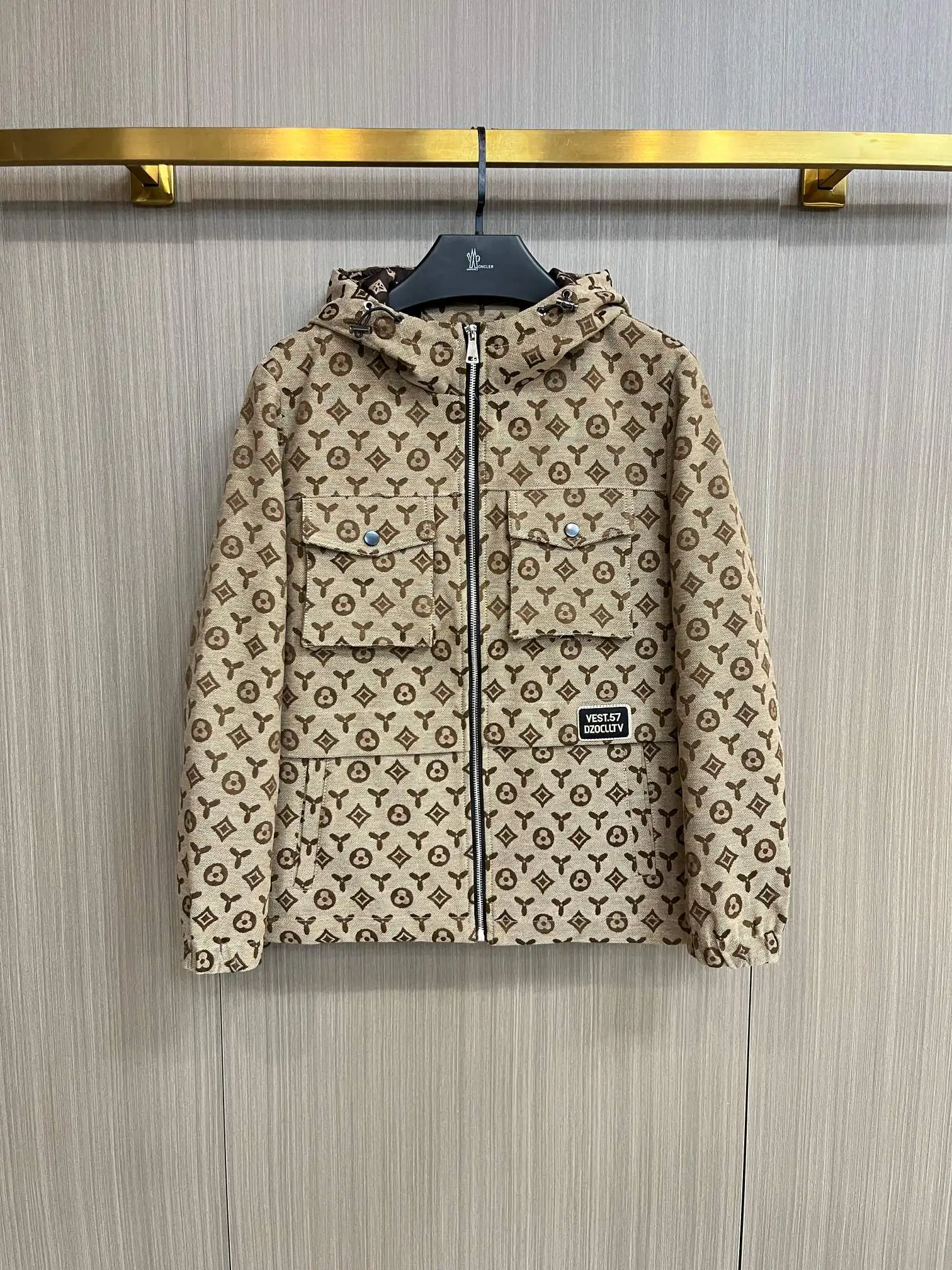Monogram Hooded Zip-Up Jacket D34014304