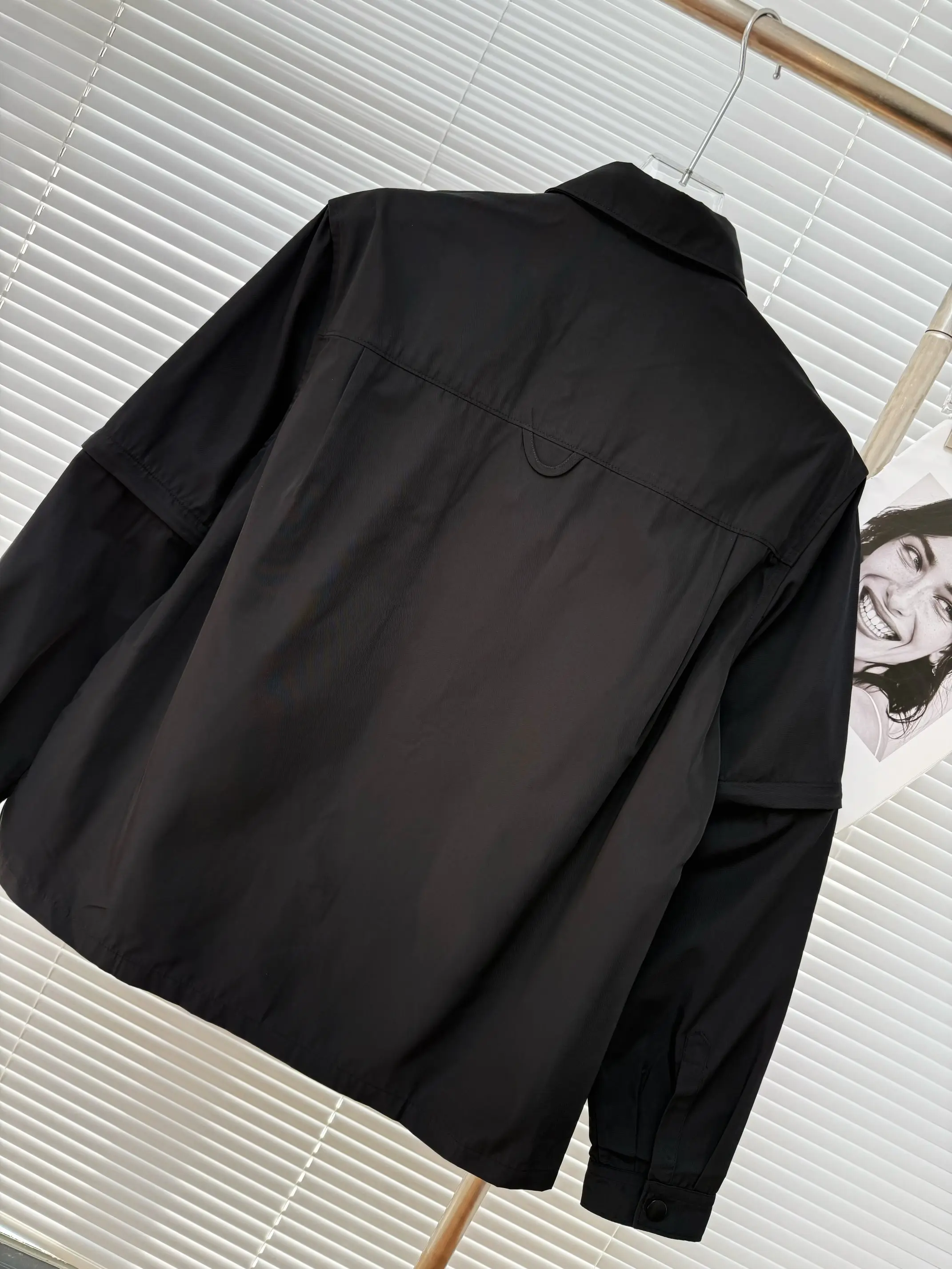 Re-Nylon and Denim Overshirt Jacket D34014448 — view 2