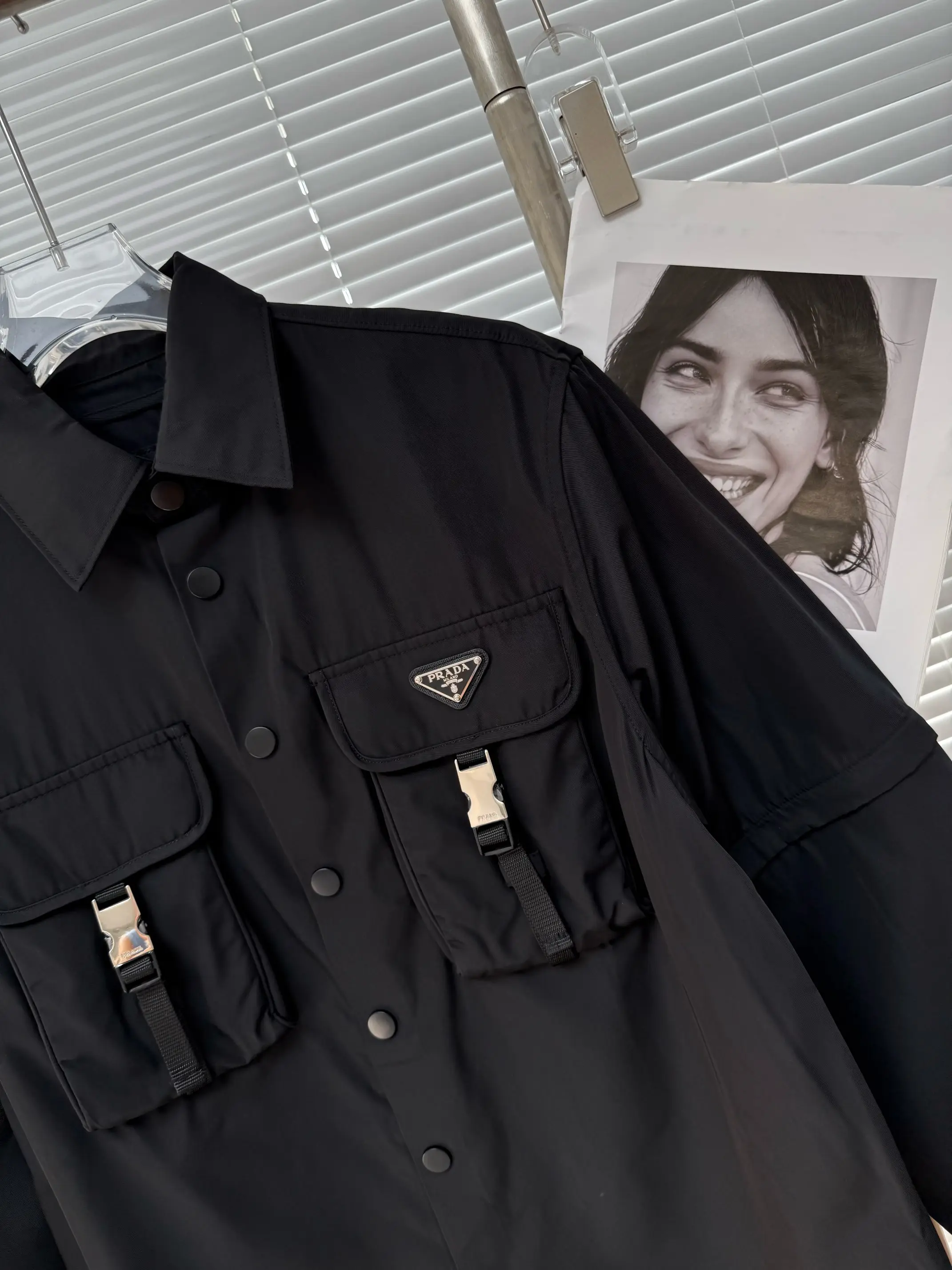 Re-Nylon and Denim Overshirt Jacket D34014448 — view 4