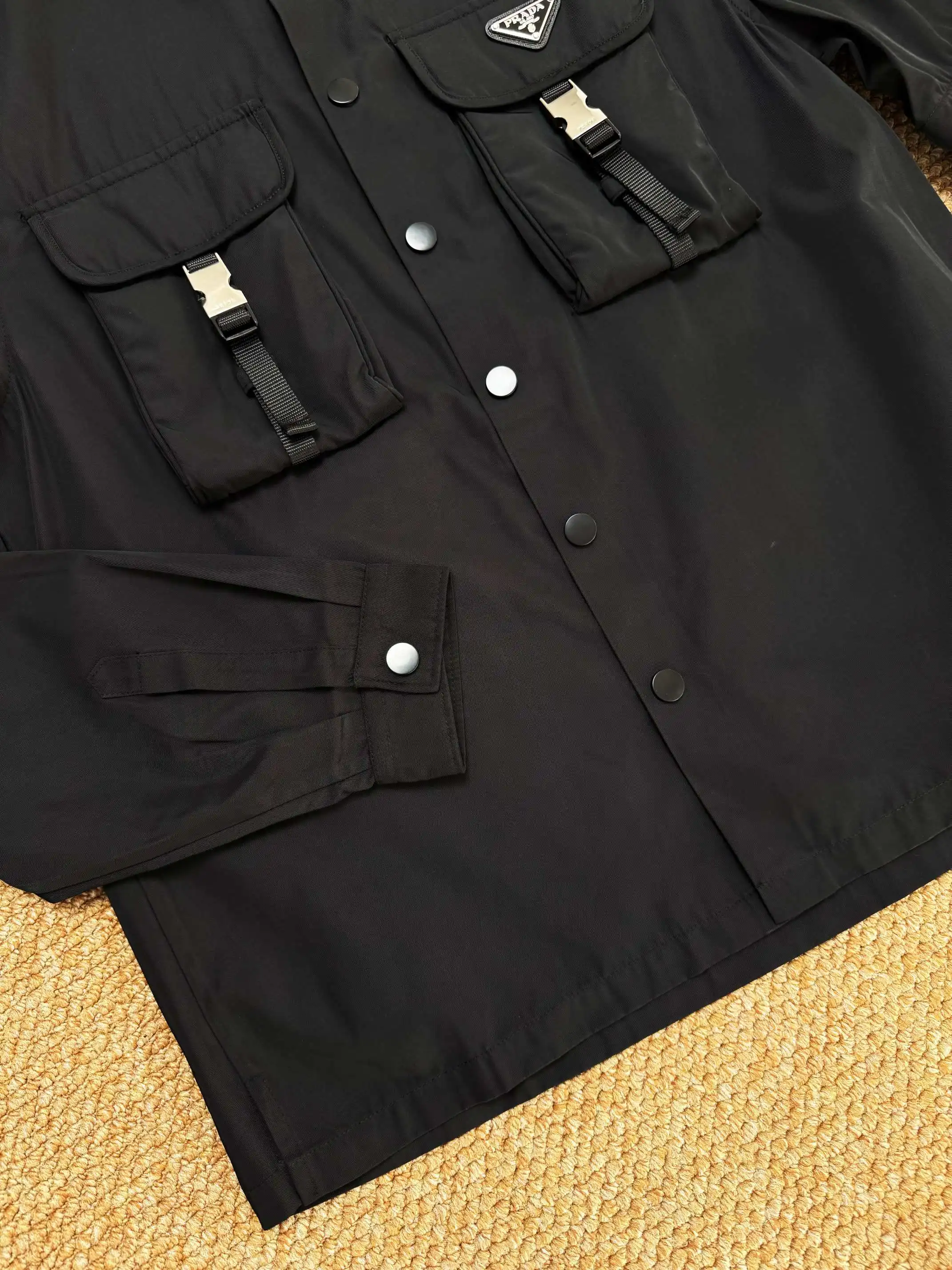 Re-Nylon and Denim Overshirt Jacket D34014448 — view 5