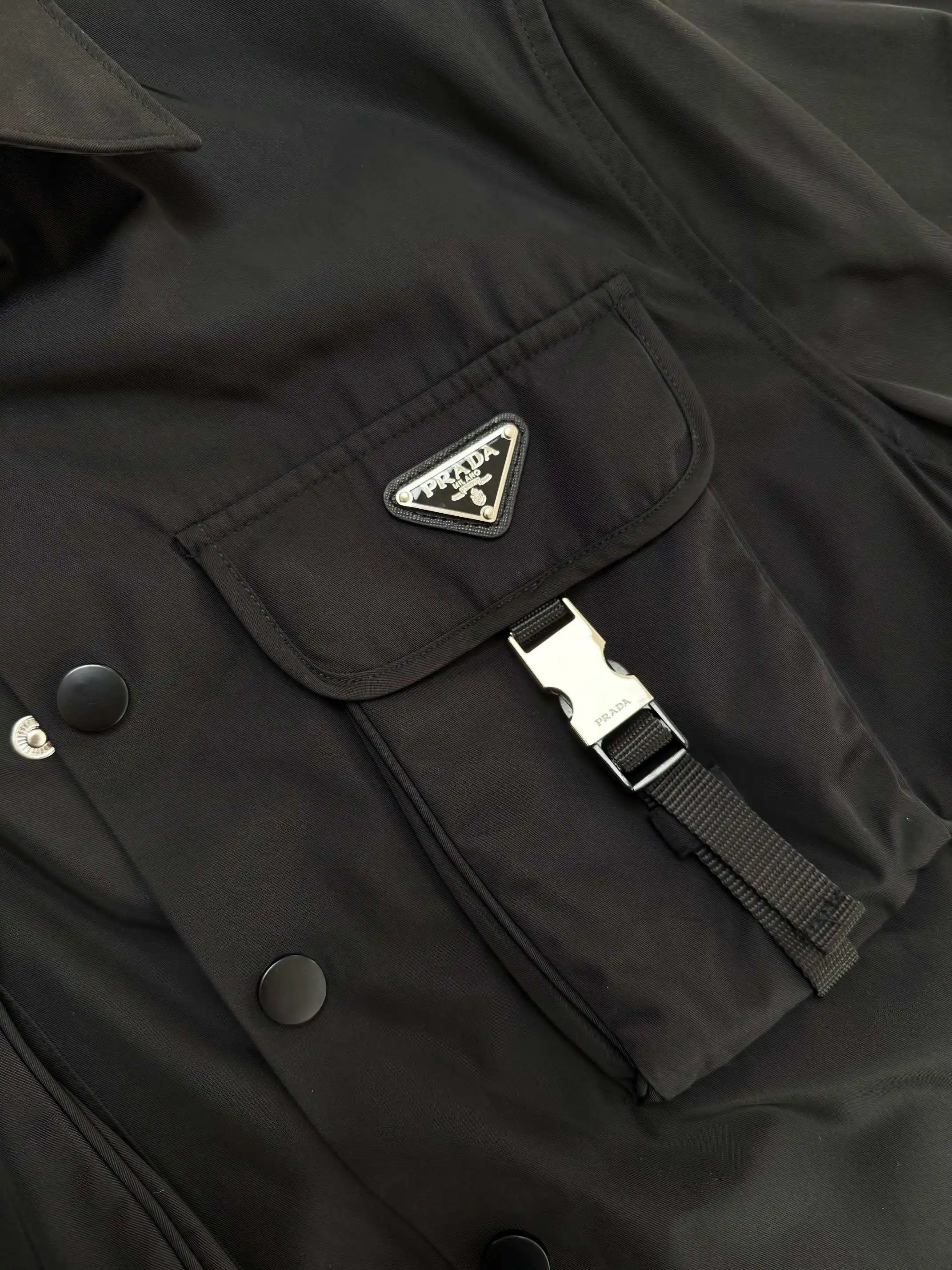 Re-Nylon and Denim Overshirt Jacket D34014448 — view 6
