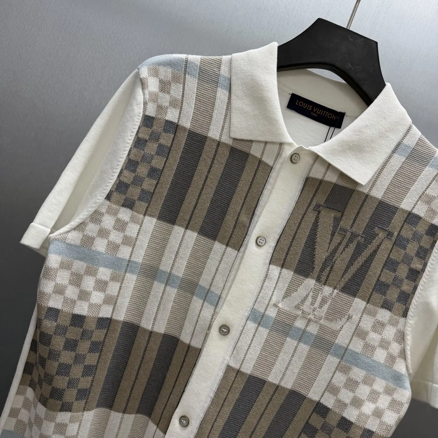 Damier Jacquard Knit Polo Shirt D34014171 — view 2