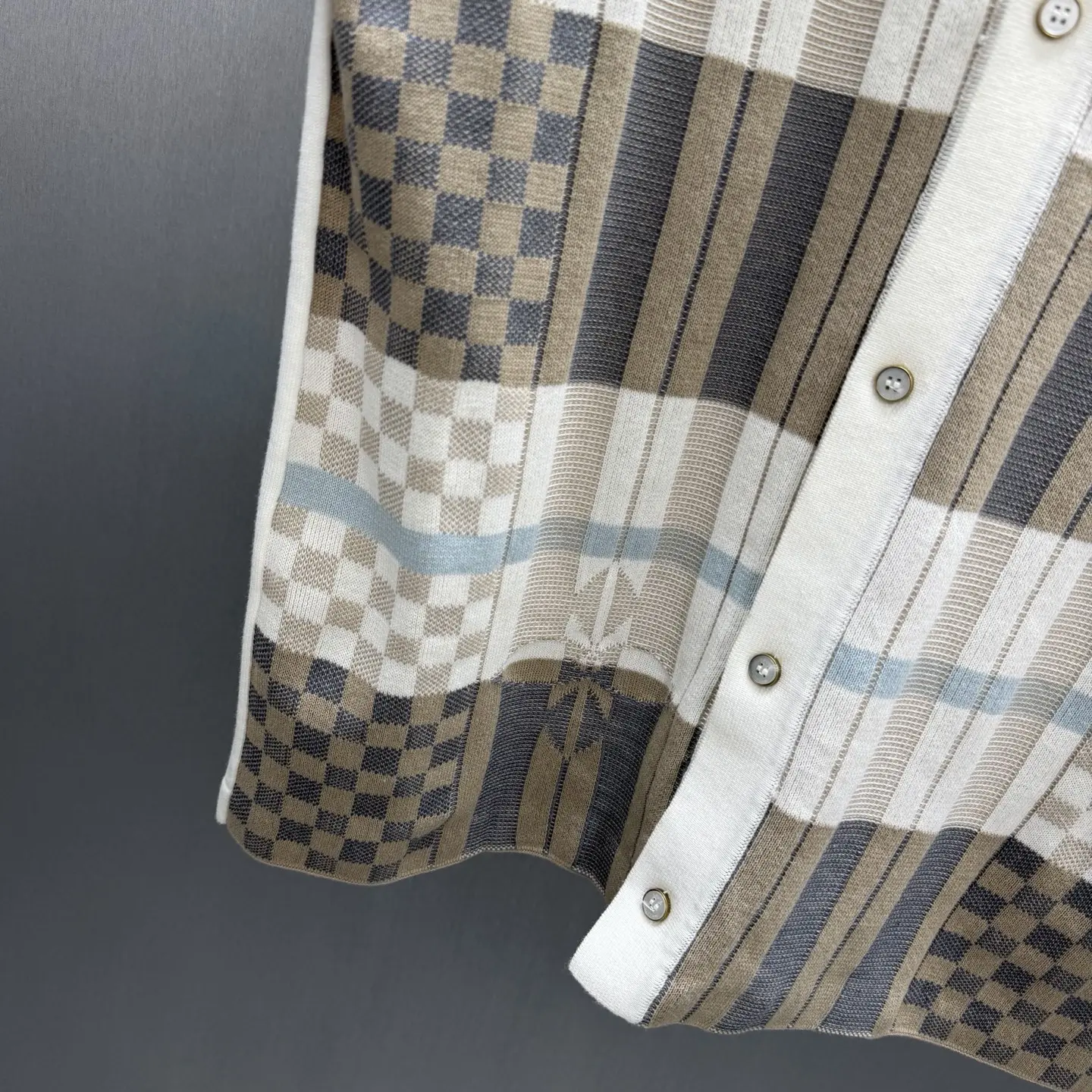 Damier Jacquard Knit Polo Shirt D34014171 — view 4