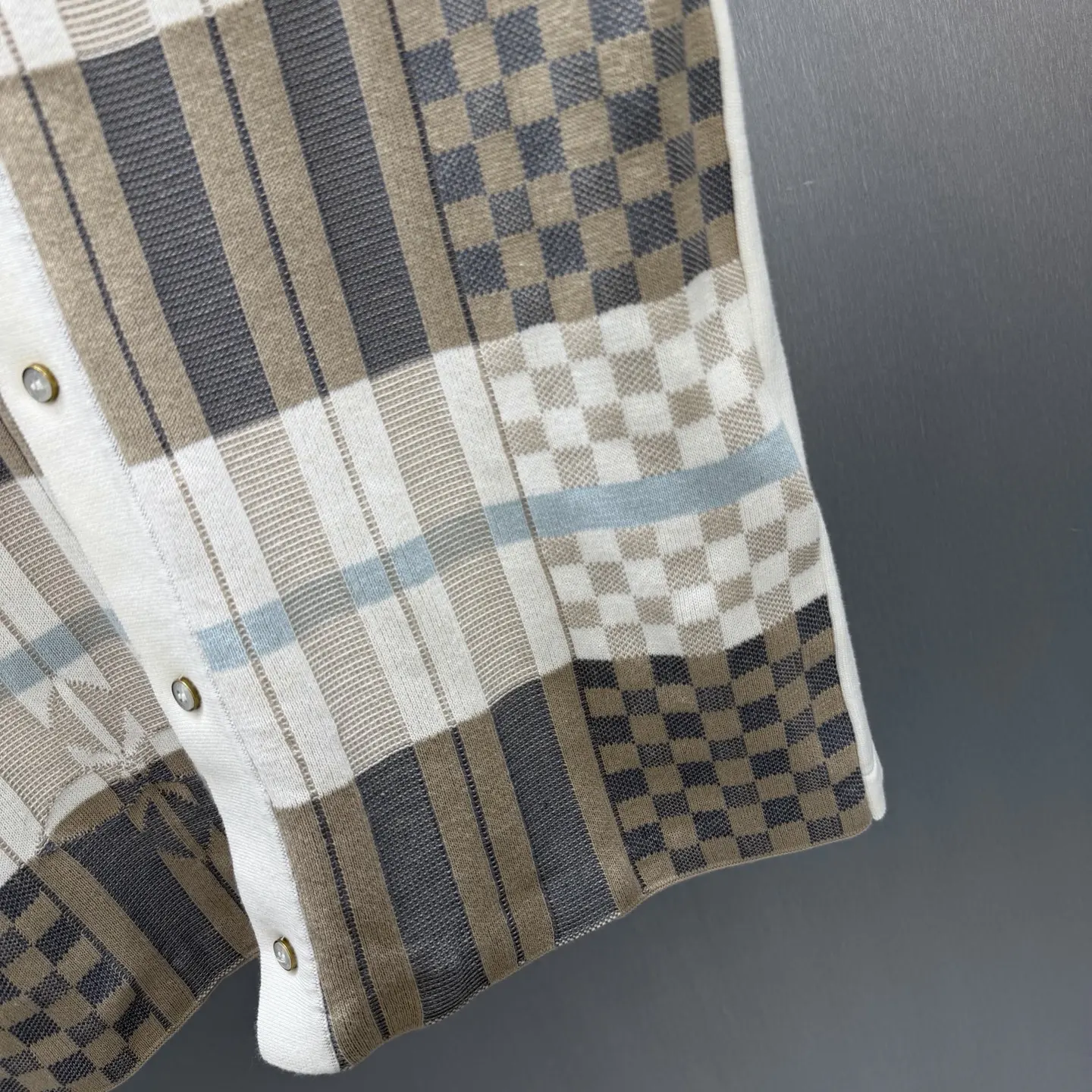 Damier Jacquard Knit Polo Shirt D34014171 — view 5