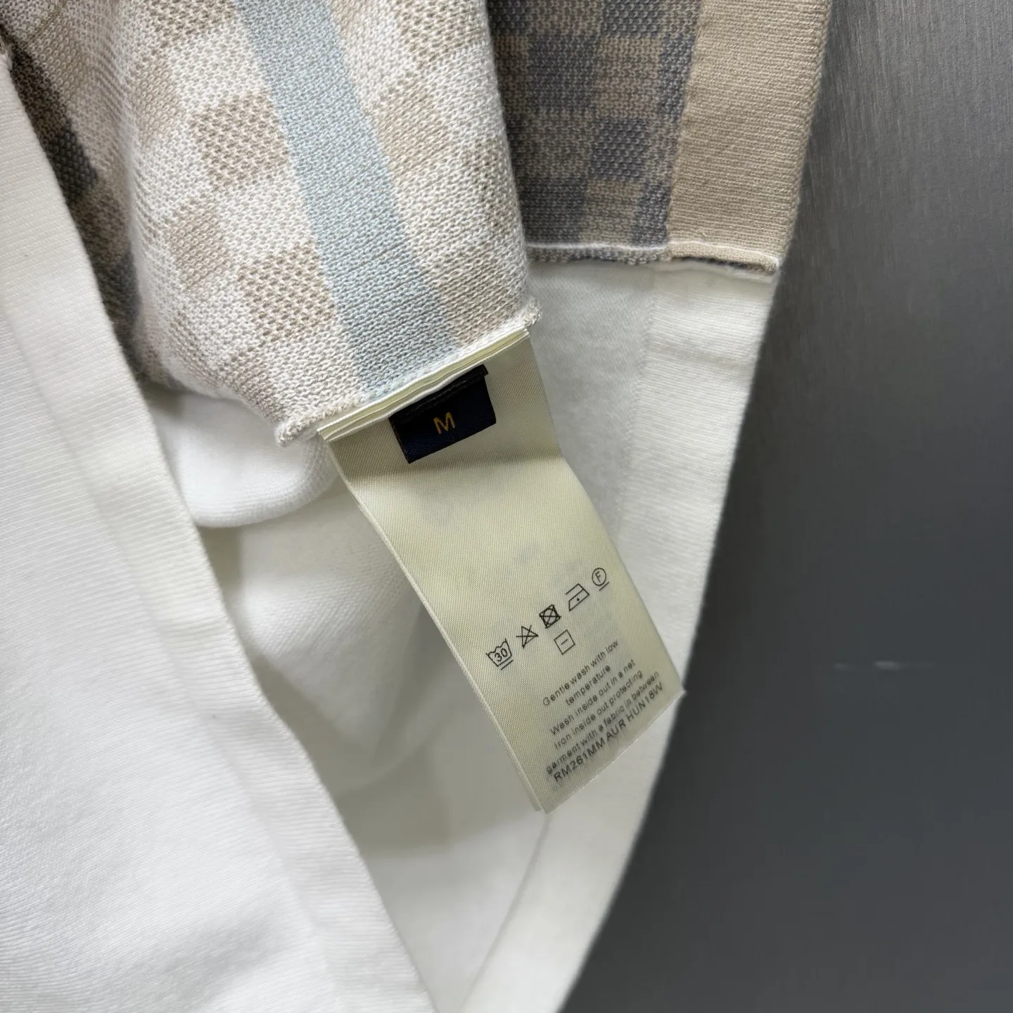 Damier Jacquard Knit Polo Shirt D34014171 — view 8
