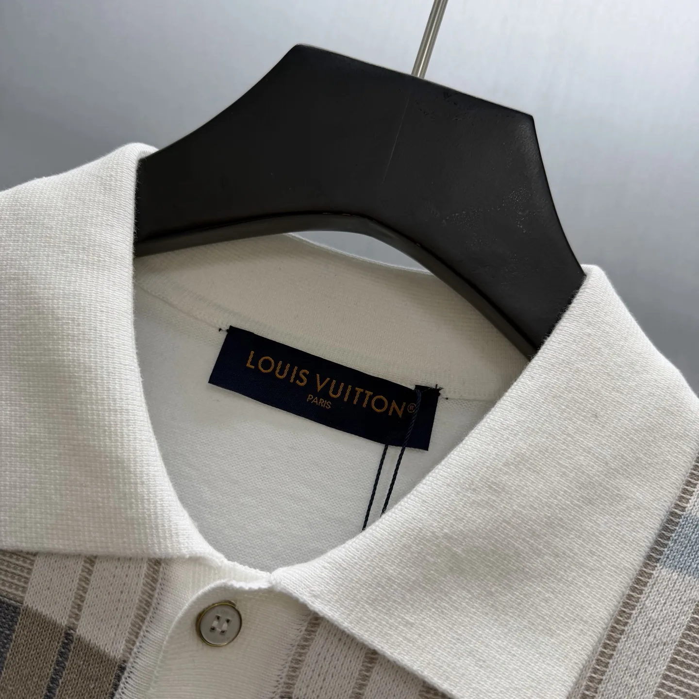 Damier Jacquard Knit Polo Shirt D34014171 — view 9