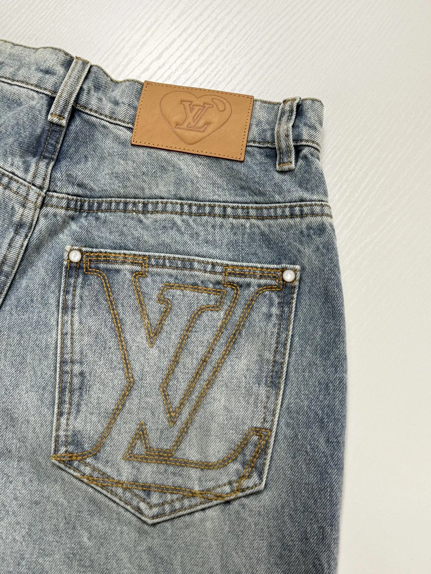 Embellished Straight-Leg Jeans with Logo Embroidery D34520727 — view 11