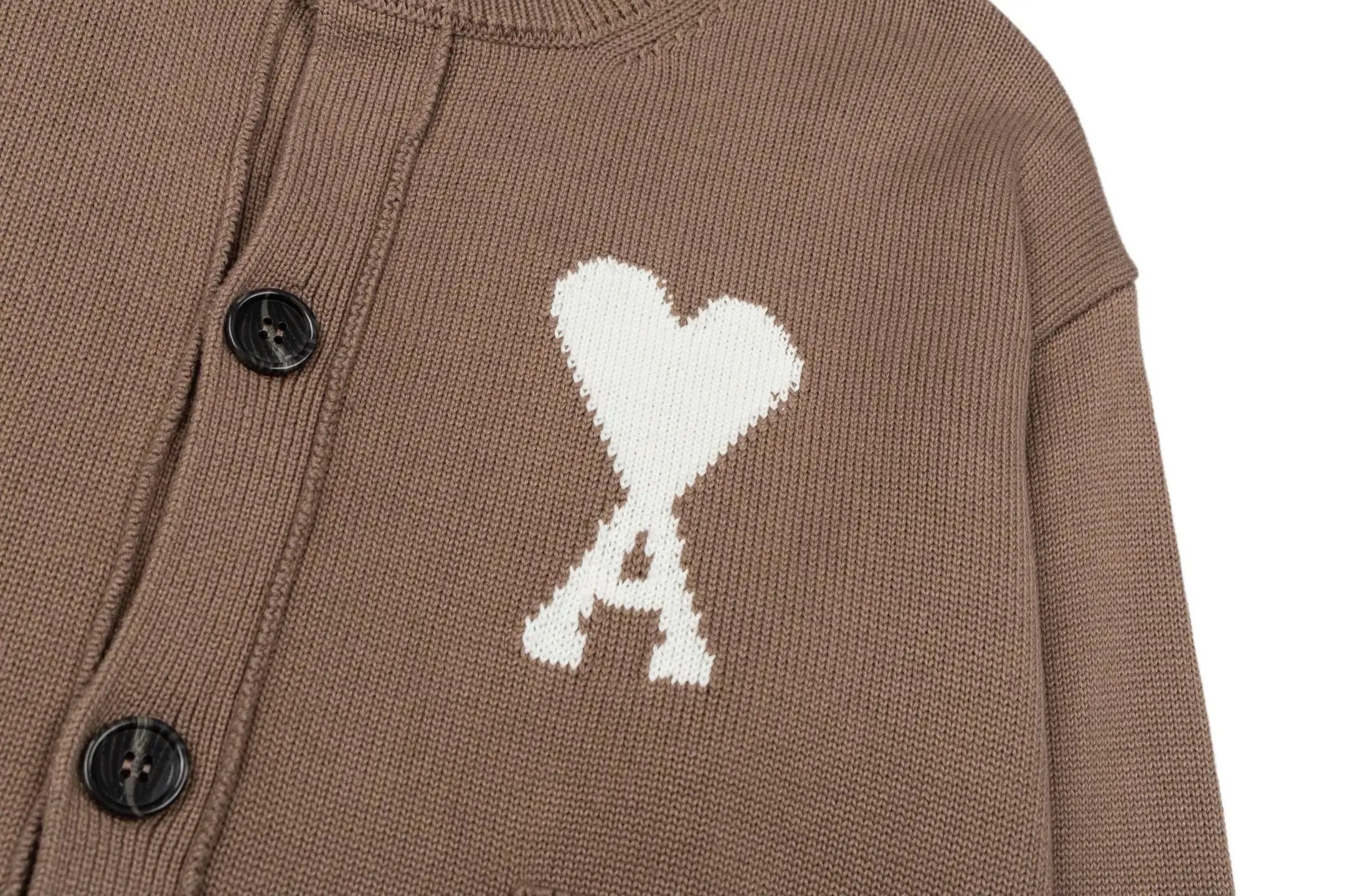 Ami de Coeur Wool Intarsia Cardigan D35021119 — view 5