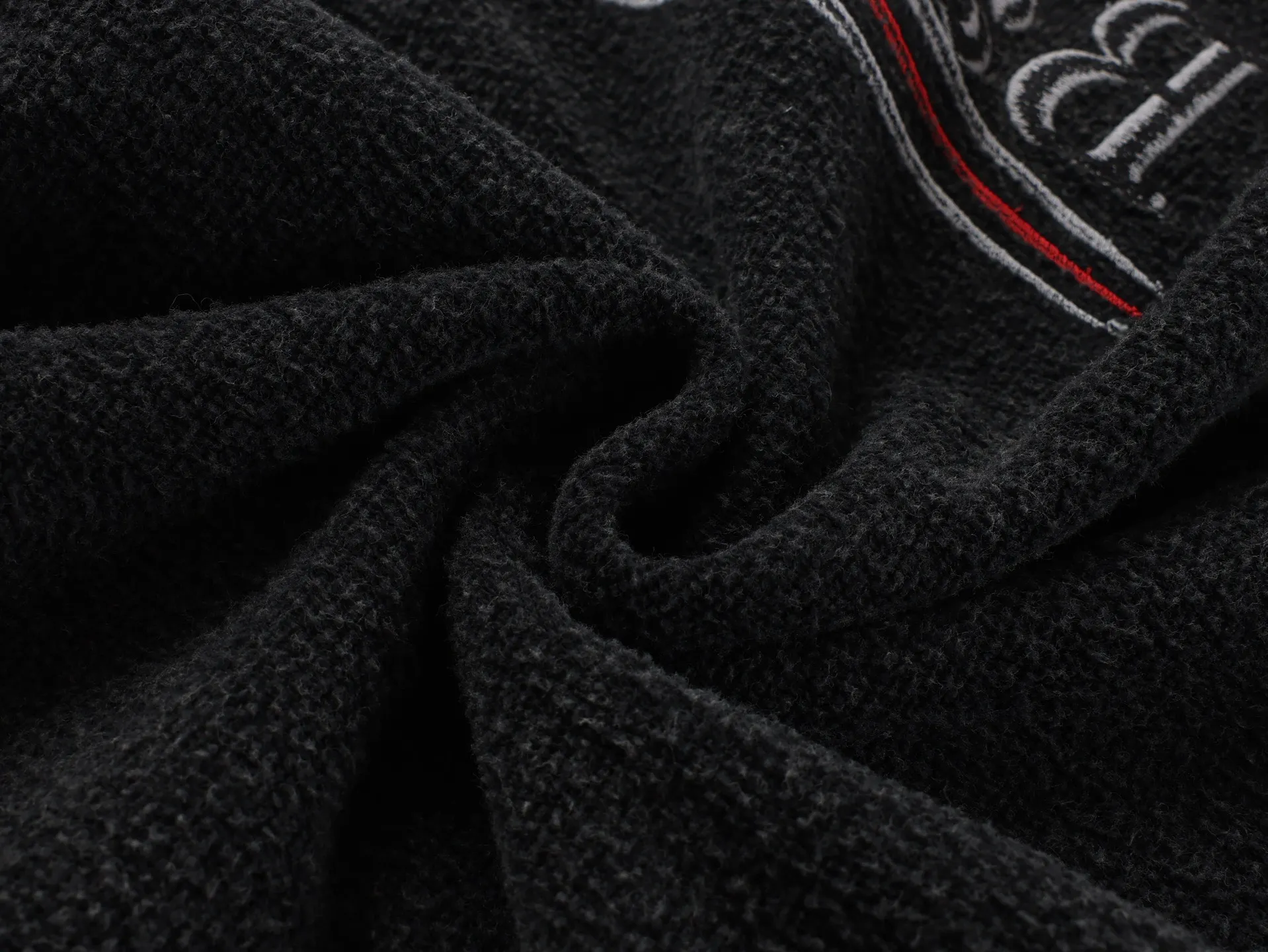 Distressed Logo-Embroidered Zip-Up Hoodie D35021201 — view 9