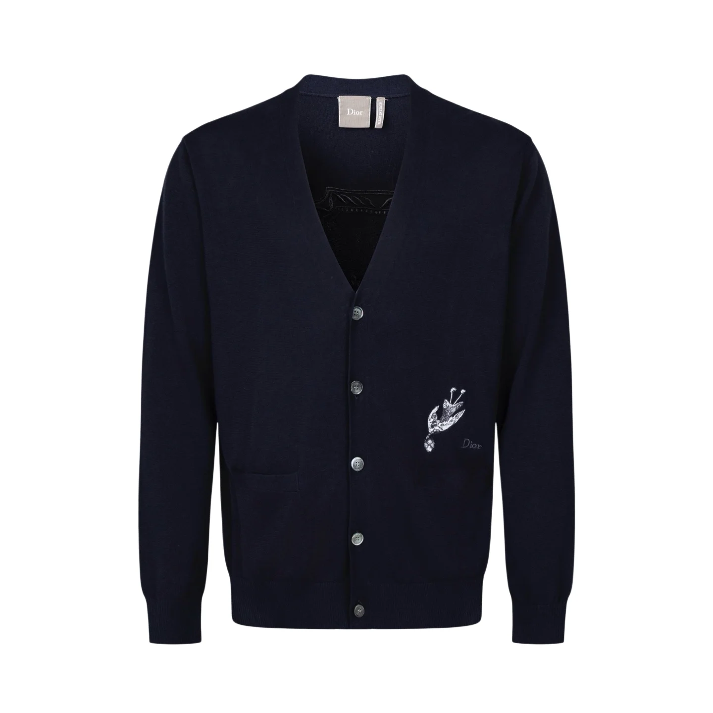 Médaillon Colibri Embroidered Wool-Blend Cardigan D35021033
