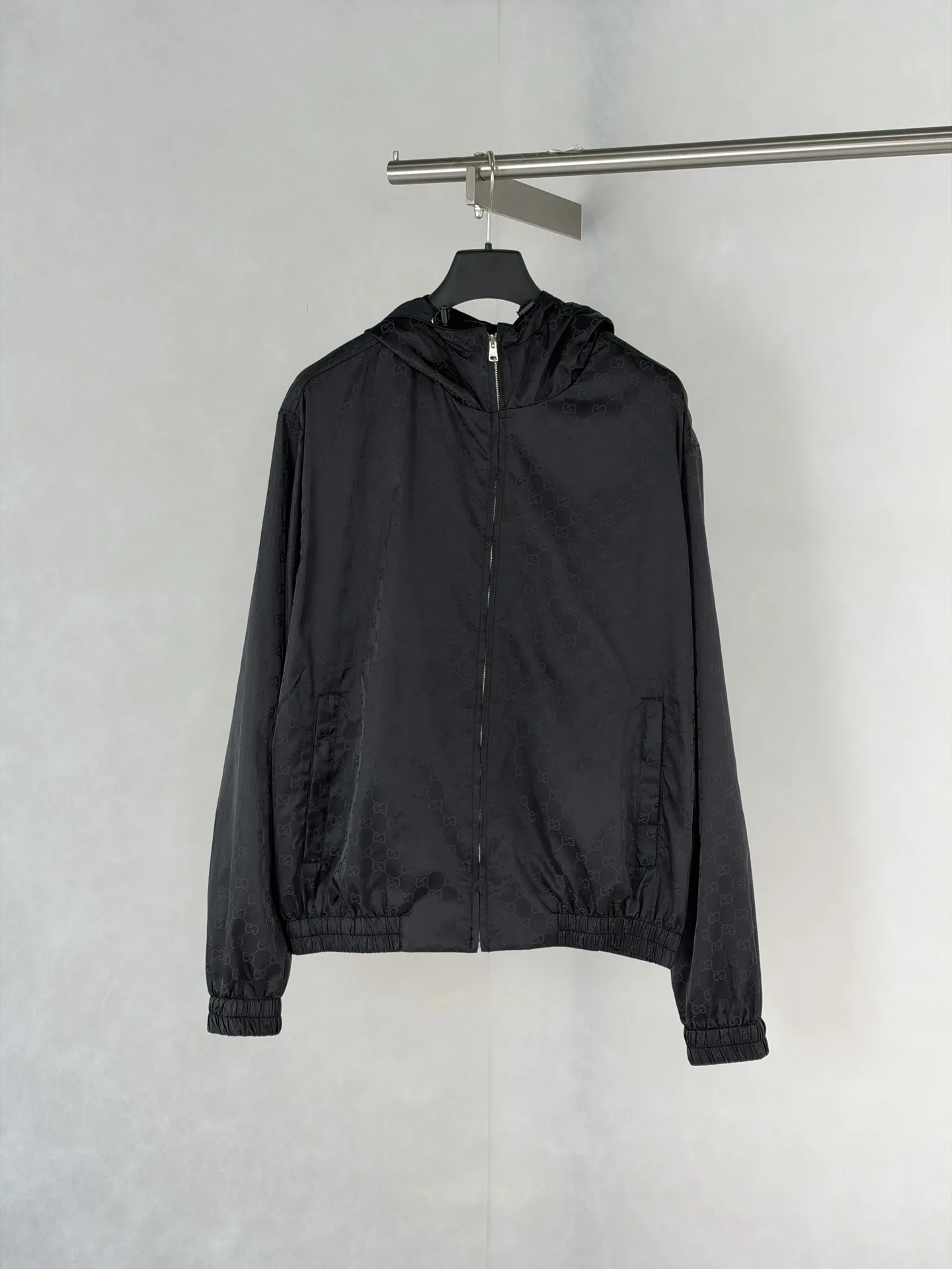 GG Jacquard Hooded Windbreaker Jacket D35019176