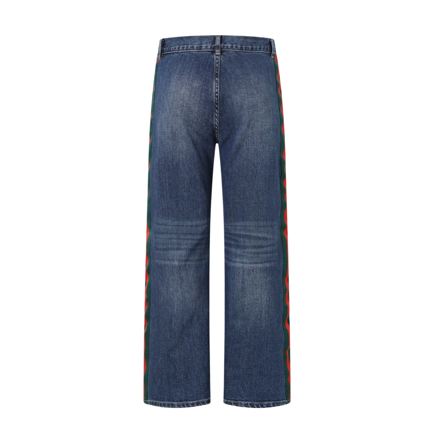 Webbing-Trimmed Straight-Leg Jeans D35021147 — view 2