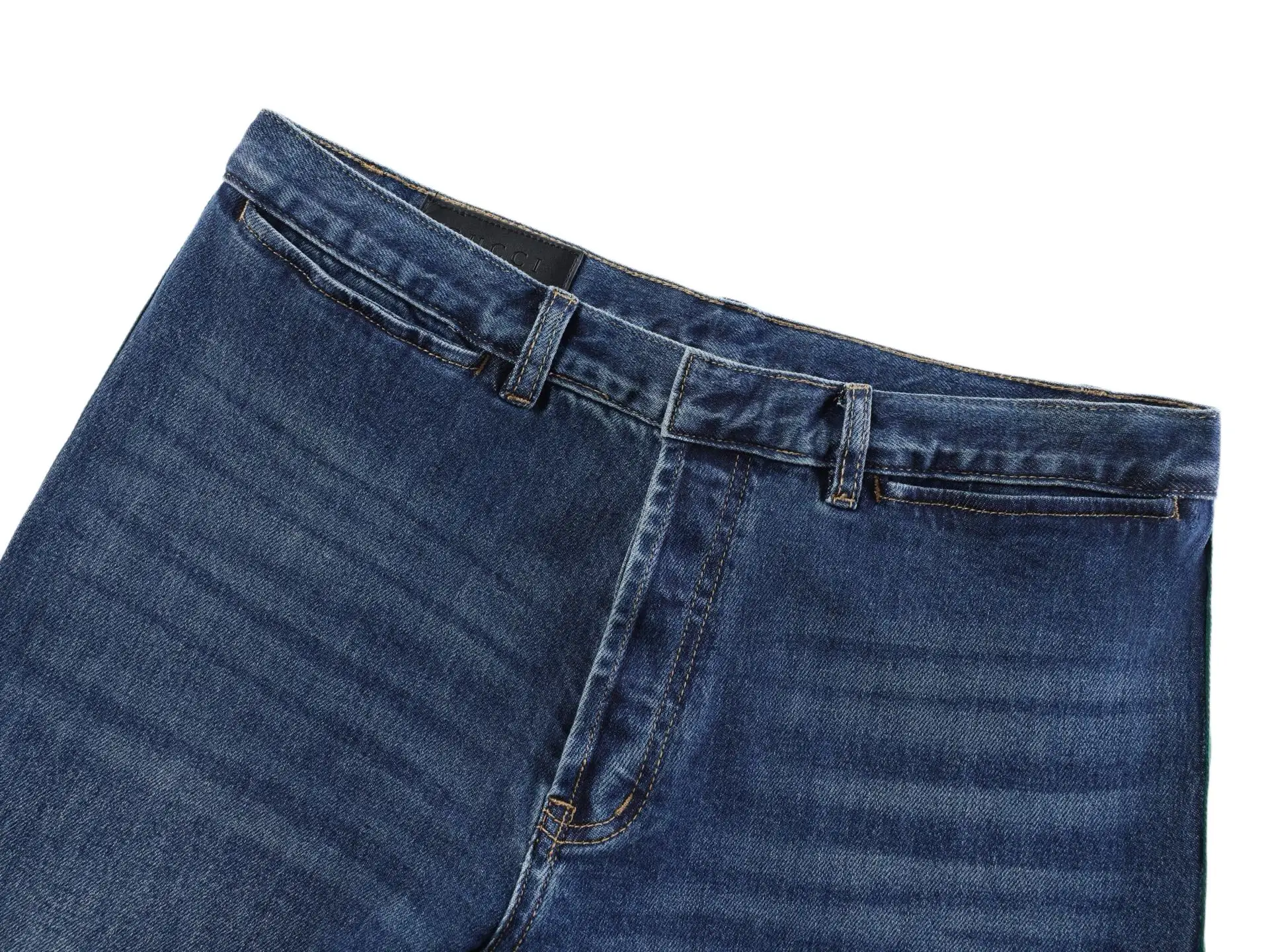 Webbing-Trimmed Straight-Leg Jeans D35021147 — view 3