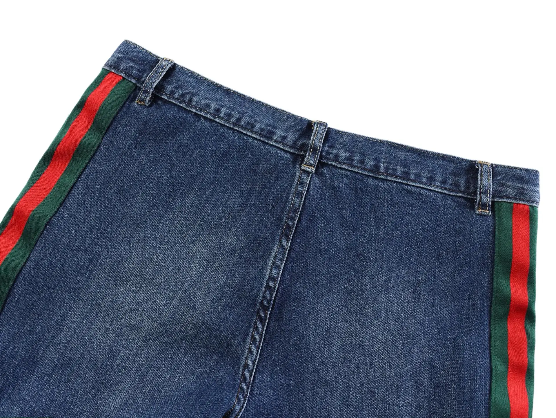 Webbing-Trimmed Straight-Leg Jeans D35021147 — view 6