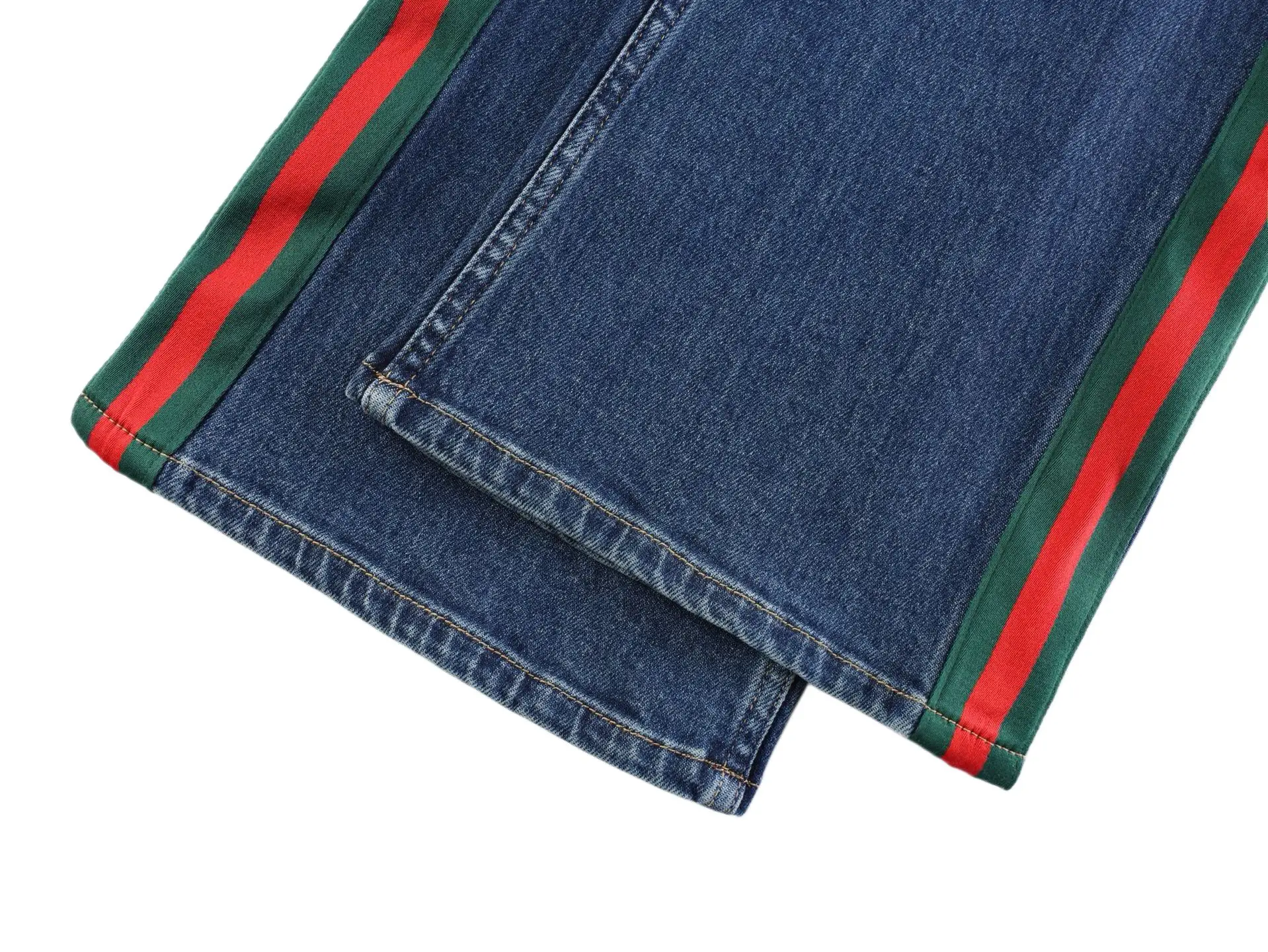 Webbing-Trimmed Straight-Leg Jeans D35021147 — view 8