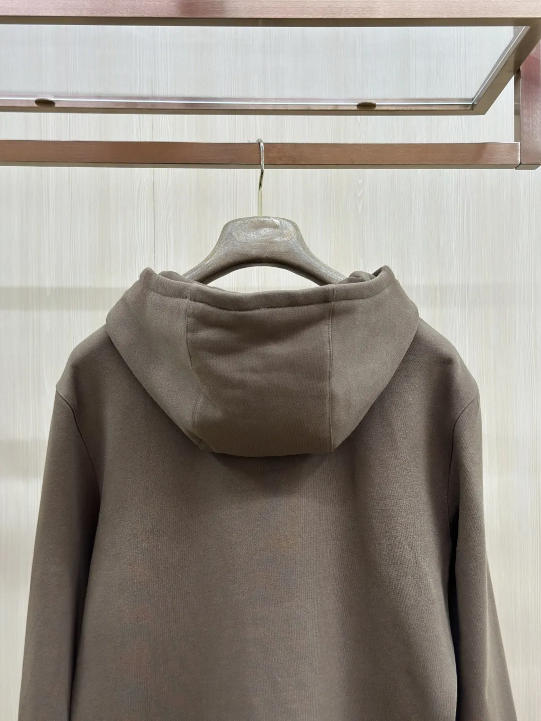 Leather-Trimmed Embroidered Zip-Up Hoodie D35019274 — view 8