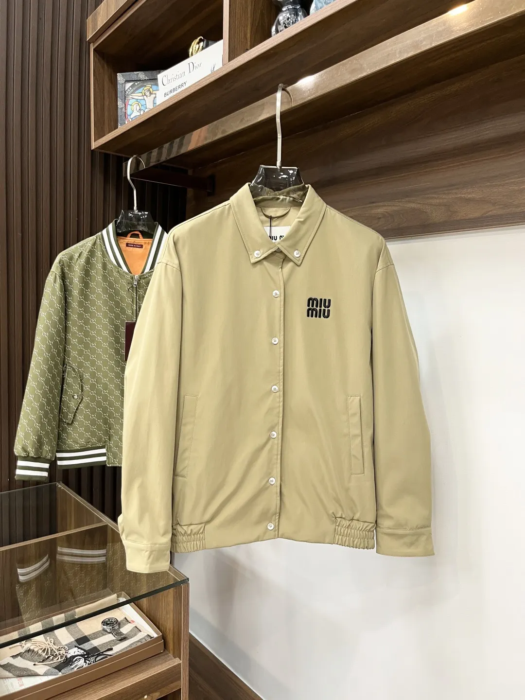 Embroidered Logo Button-Up Jacket D35014749
