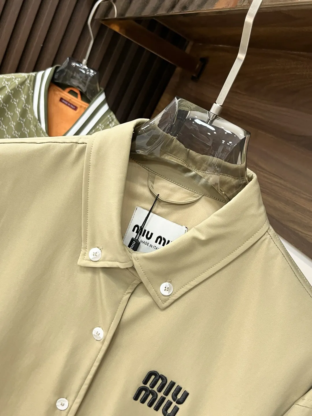 Embroidered Logo Button-Up Jacket D35014749 — view 3