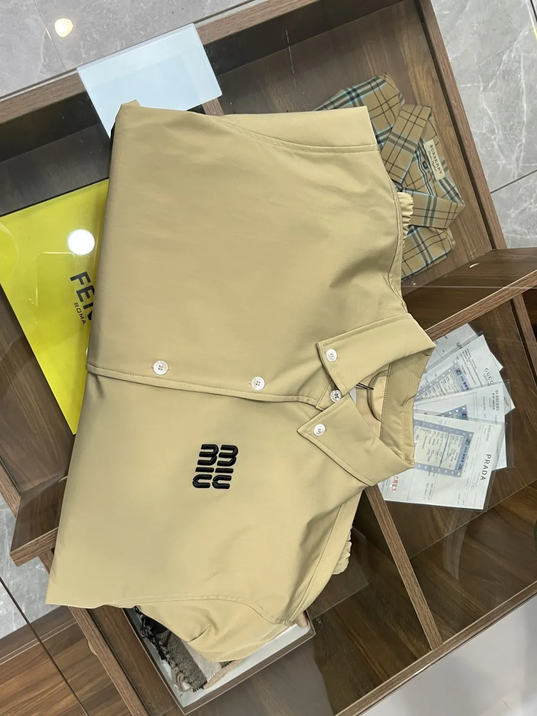 Embroidered Logo Button-Up Jacket D35014749 — view 8